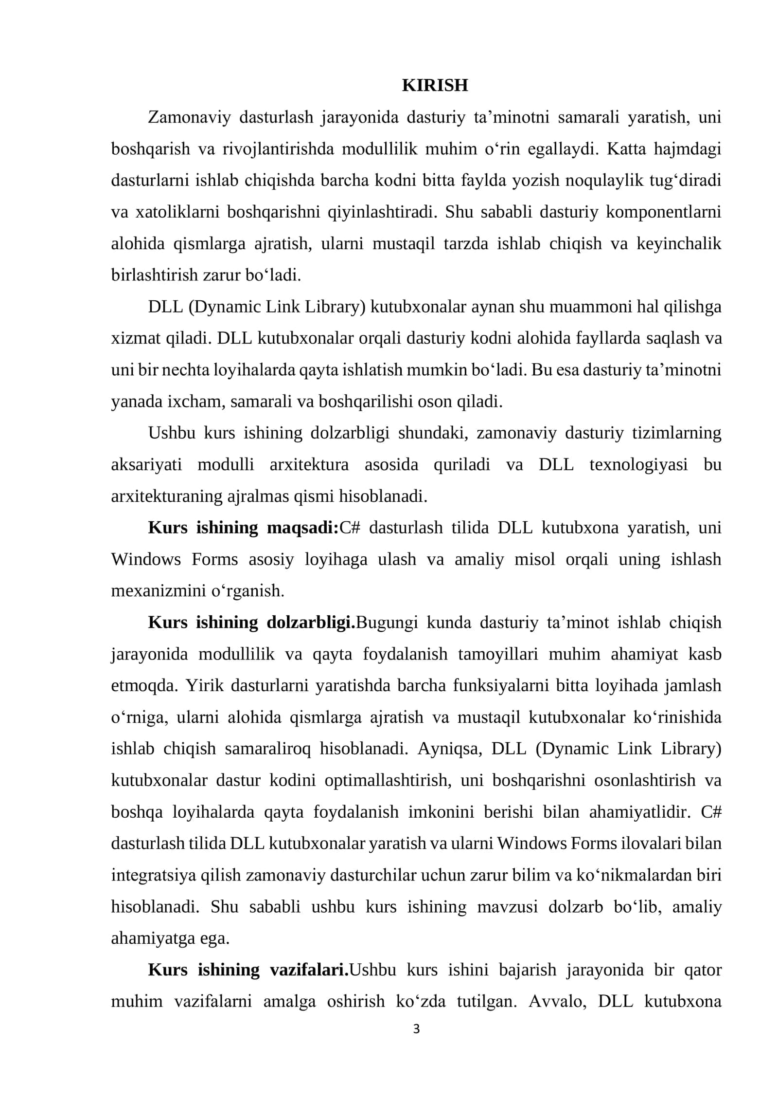 C# da DLL kutubxona yaratib uni asosiy loyihaga ulovchi dastur ishlab chiqish 3