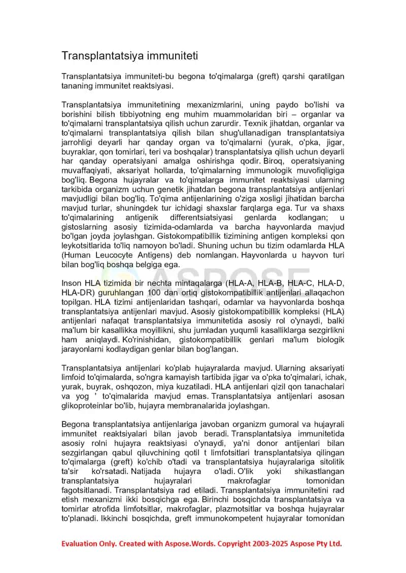 Transplantatsion immunitet fenomenlari 3