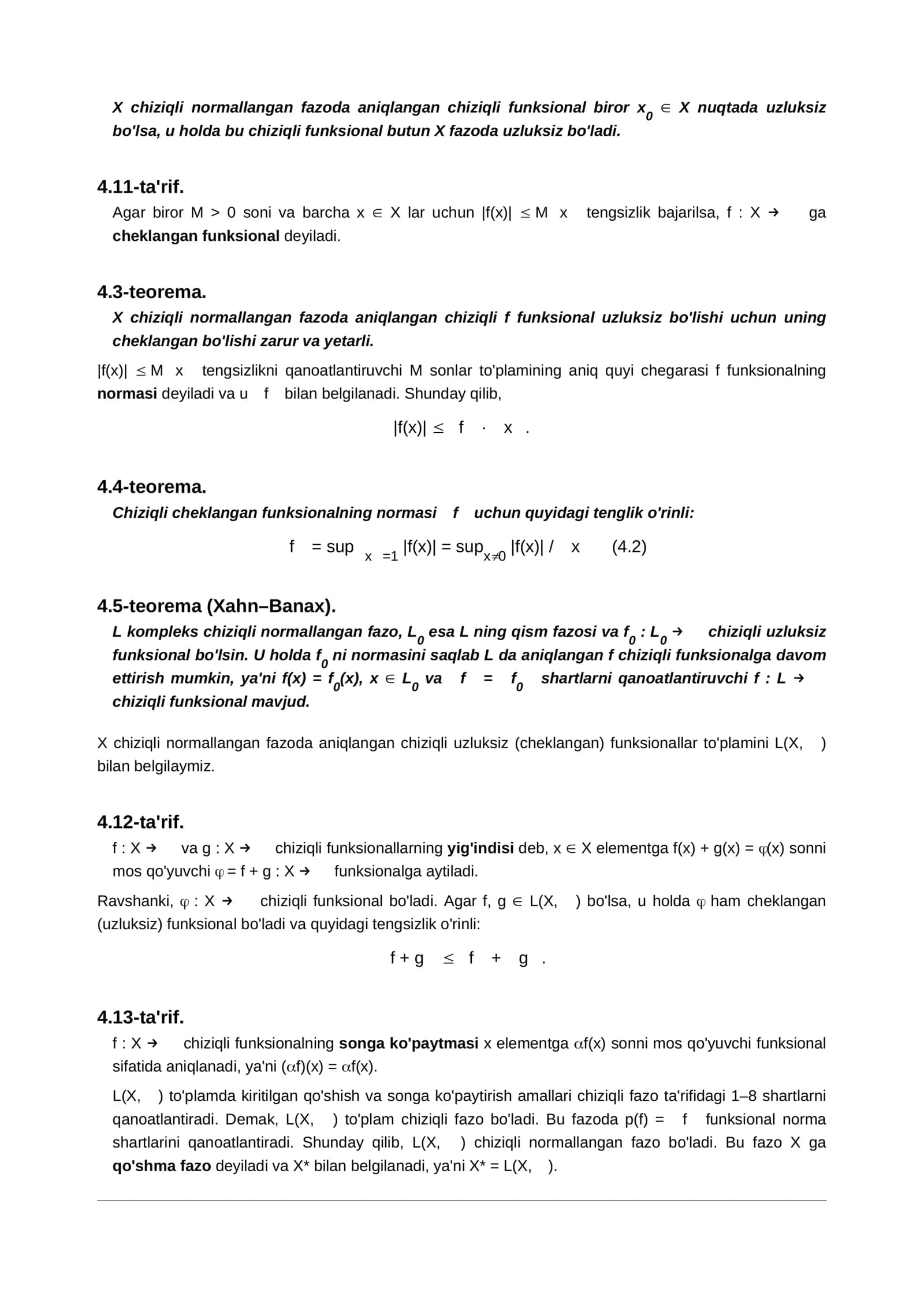 Chiziqli funksionallar 3