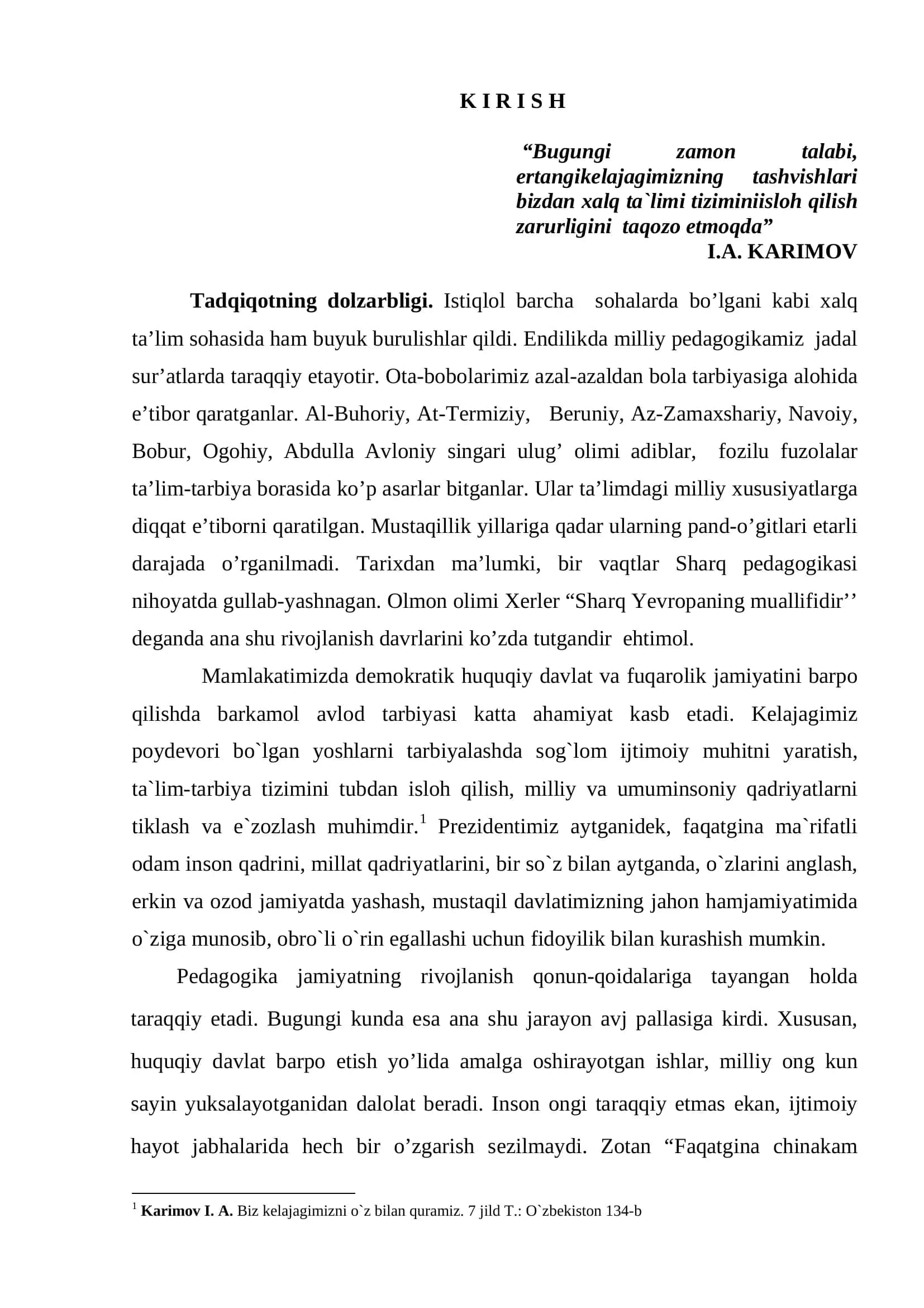 UZLUKSIZ TA’LIM JARAYONIDA PEDAGOGIK FAOLIYATNING METODOLOGIK ASOSLARI 3