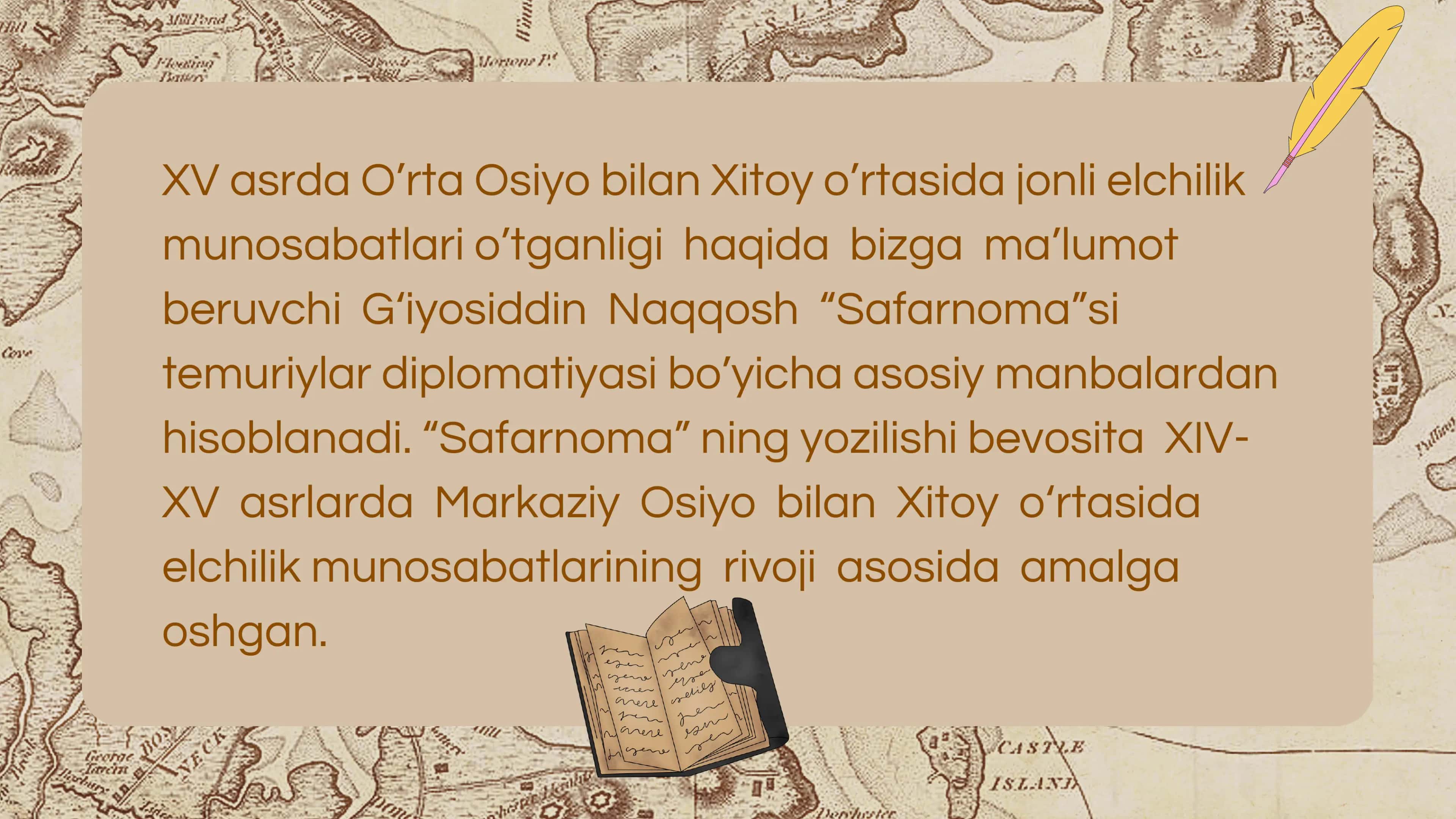 GʻIYOSIDDIN NAQQOSHNI "XITOY SAFARNOMASI KUNDALIGI" 3