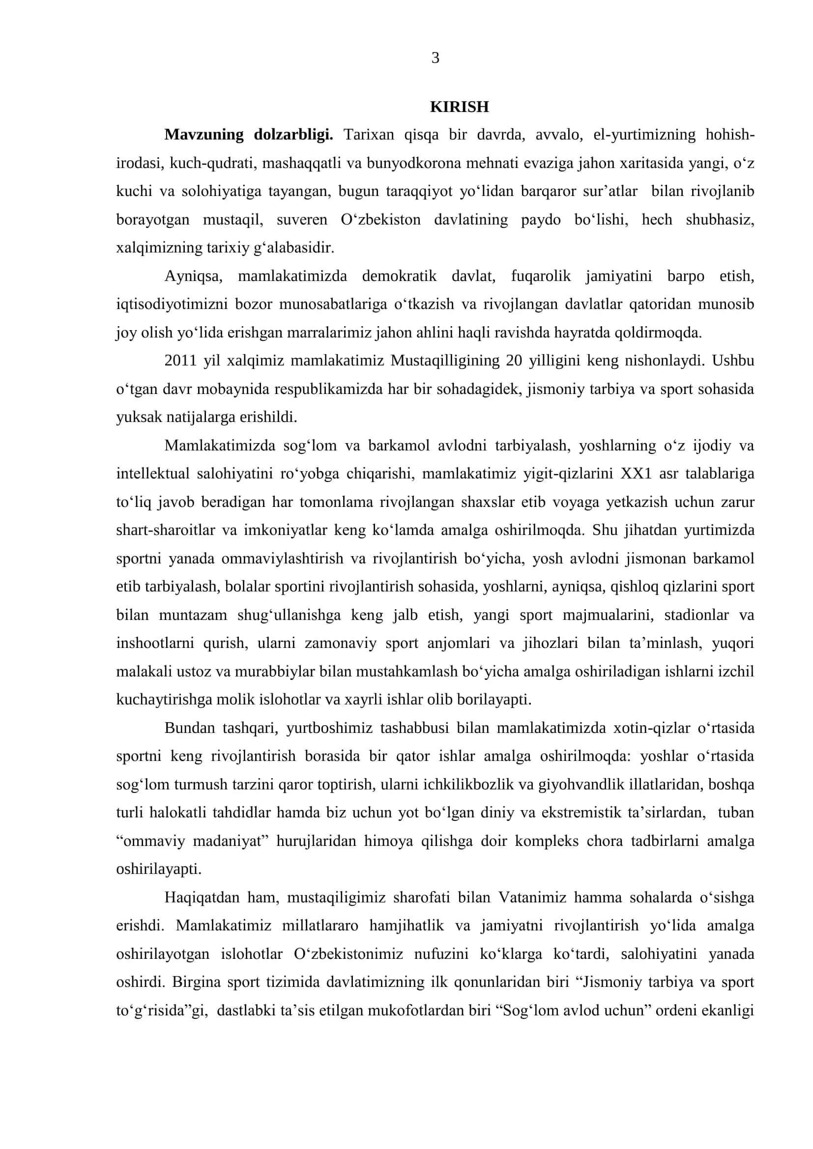 O‘ZBEKISTONDA XOTIN-QIZLAR SPORTINING RIVOJLANISHI VA UNING TARBIYAVIY AHAMIYATI 3
