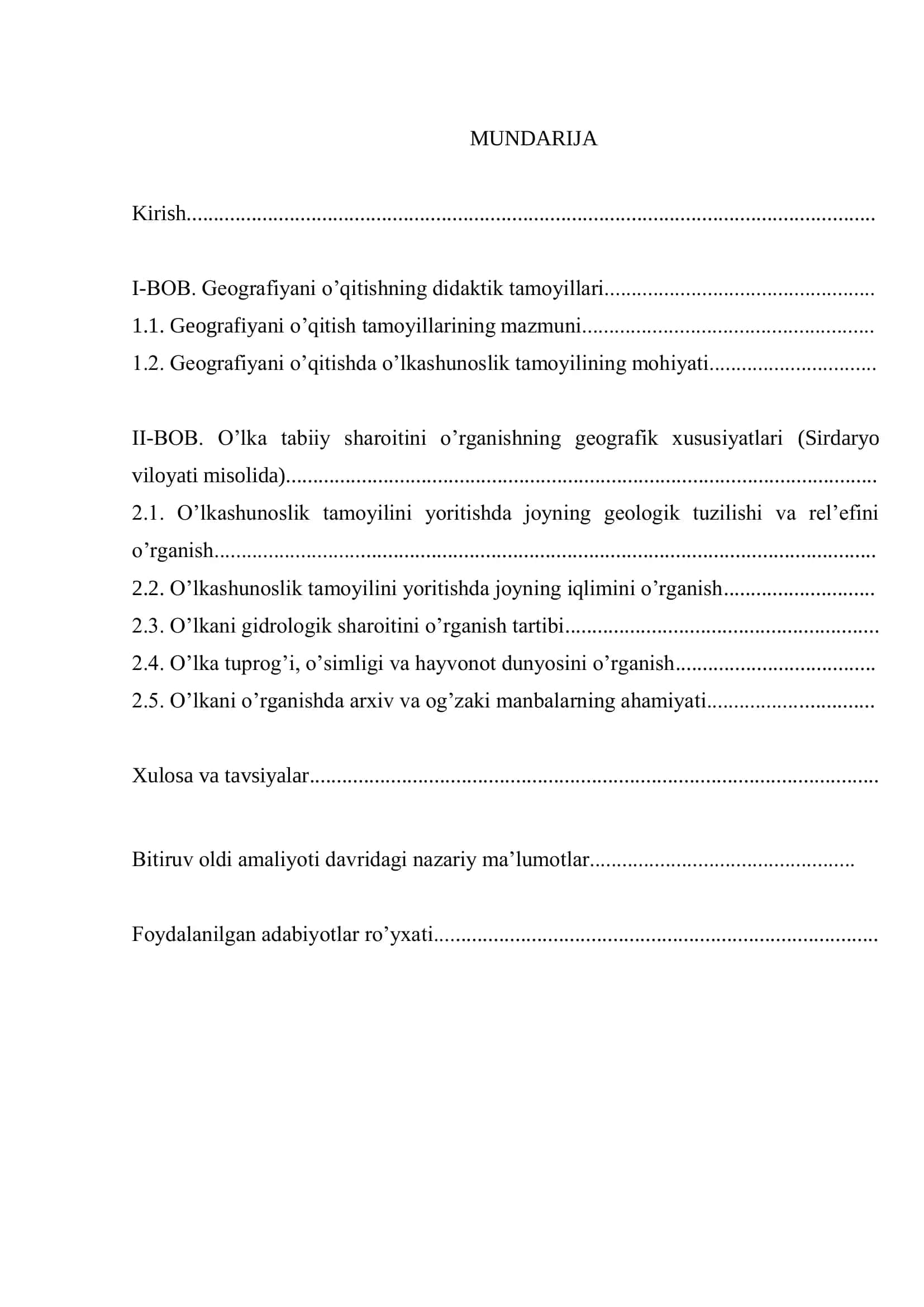 O’lka tabiiy sharoitini o’rganishning geografik xususiyatlarini ochib berish 3