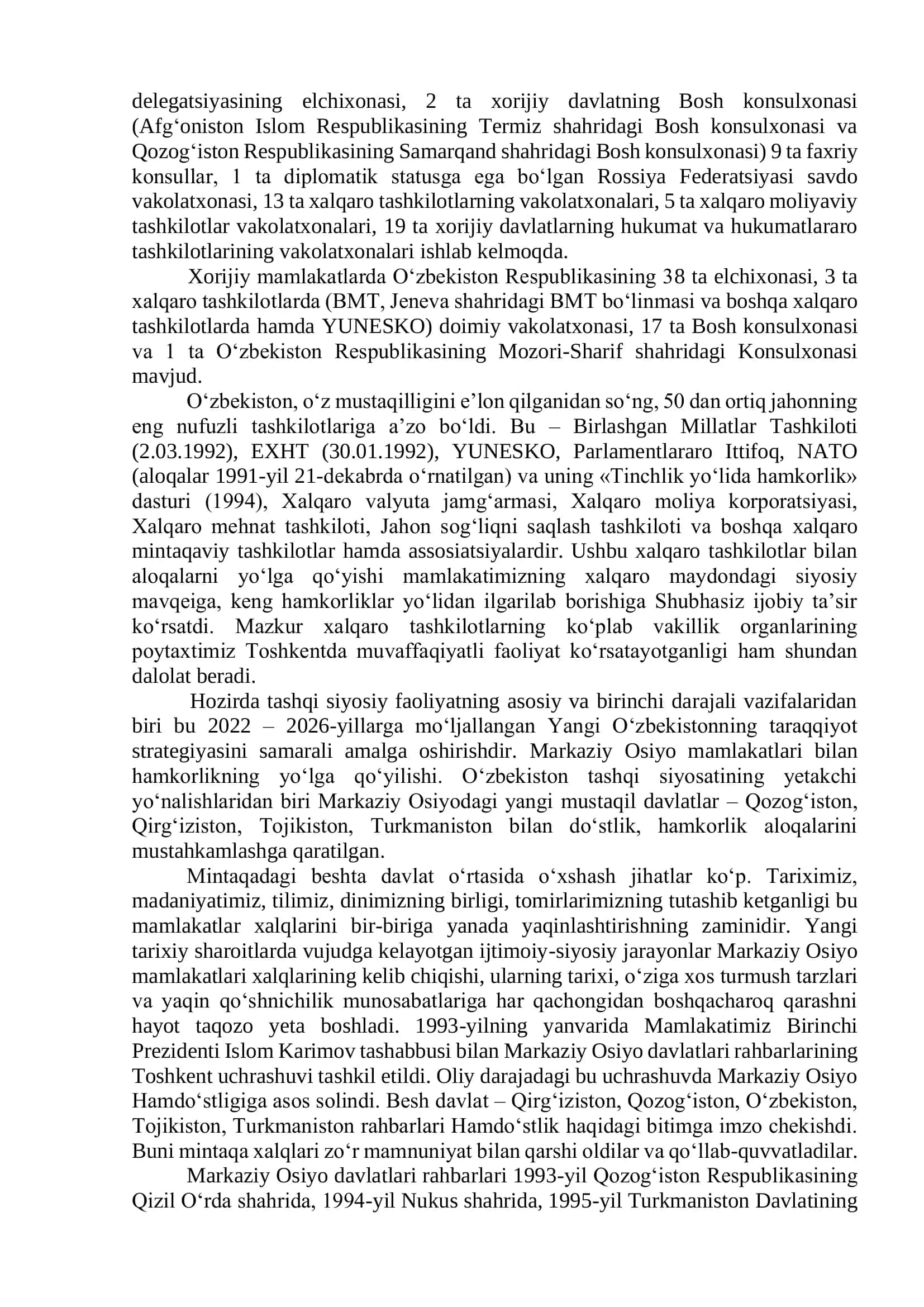 O‘zbekiston va jahon hamjamiyati 3