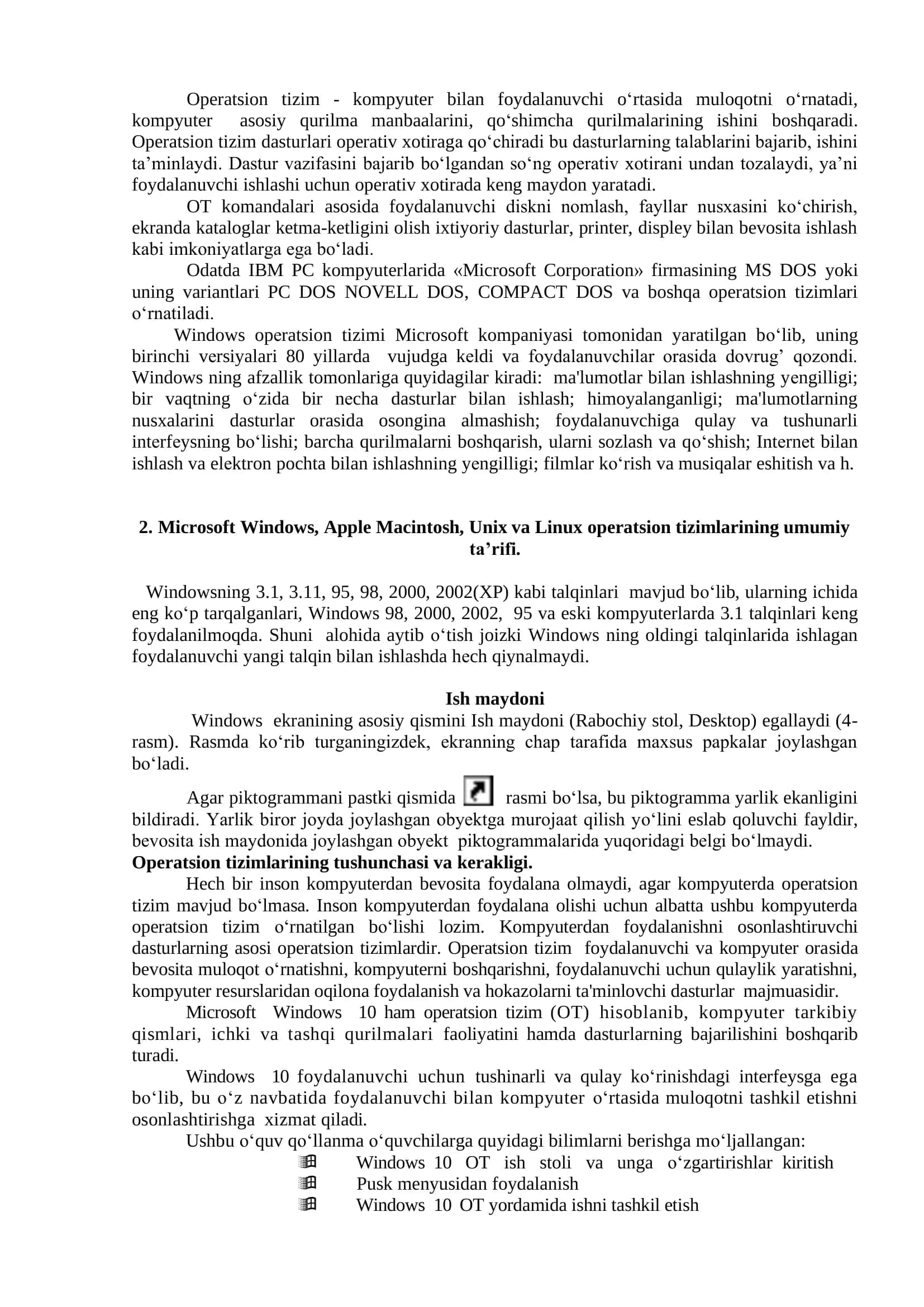 3-mavzu. Iqtisodiyotda foydalaniladigan dasturiy mahsulotlar. 3