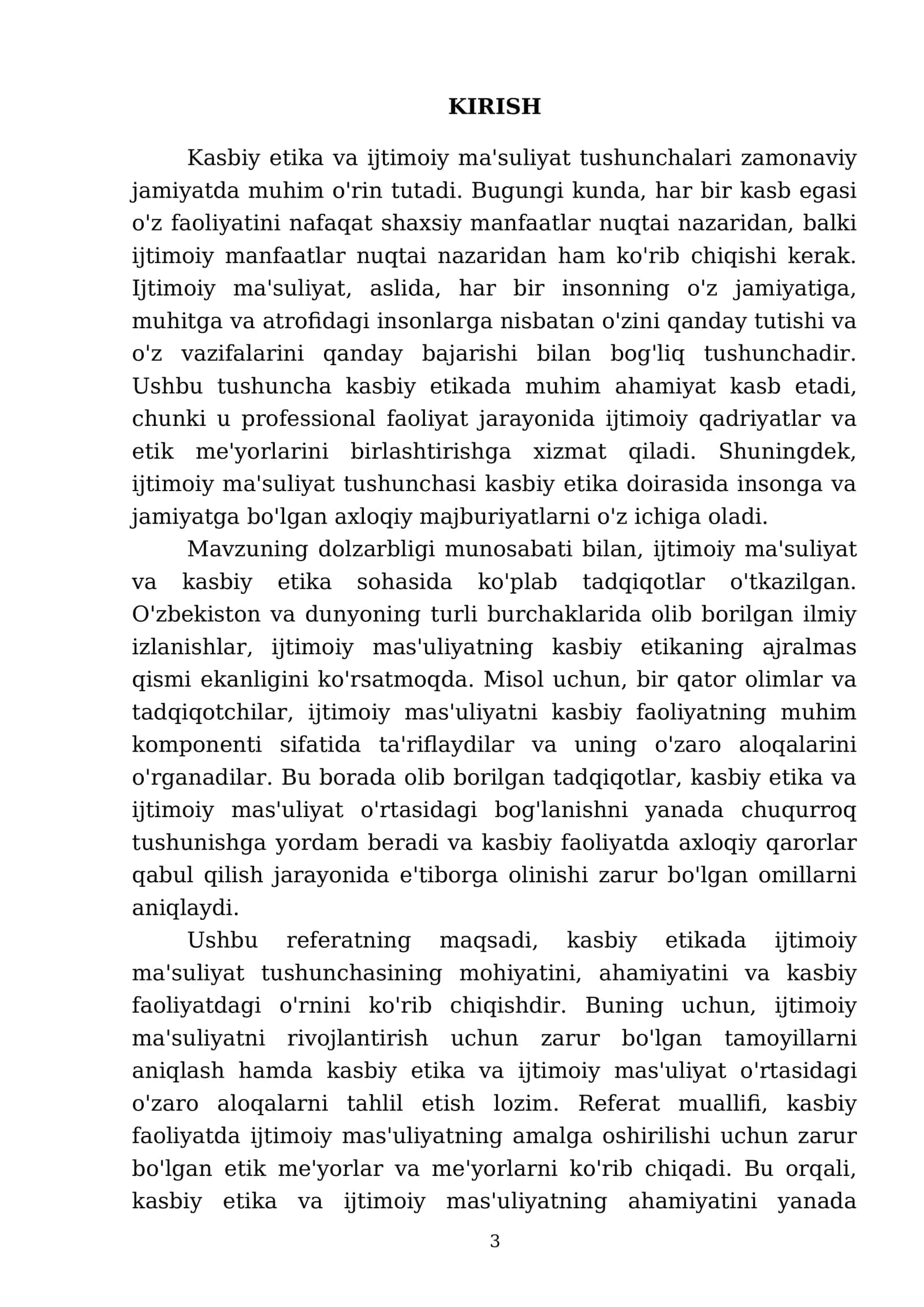 Kasbiy etikada ijtimoiy ma'suliyat tushunchasi qanday 3