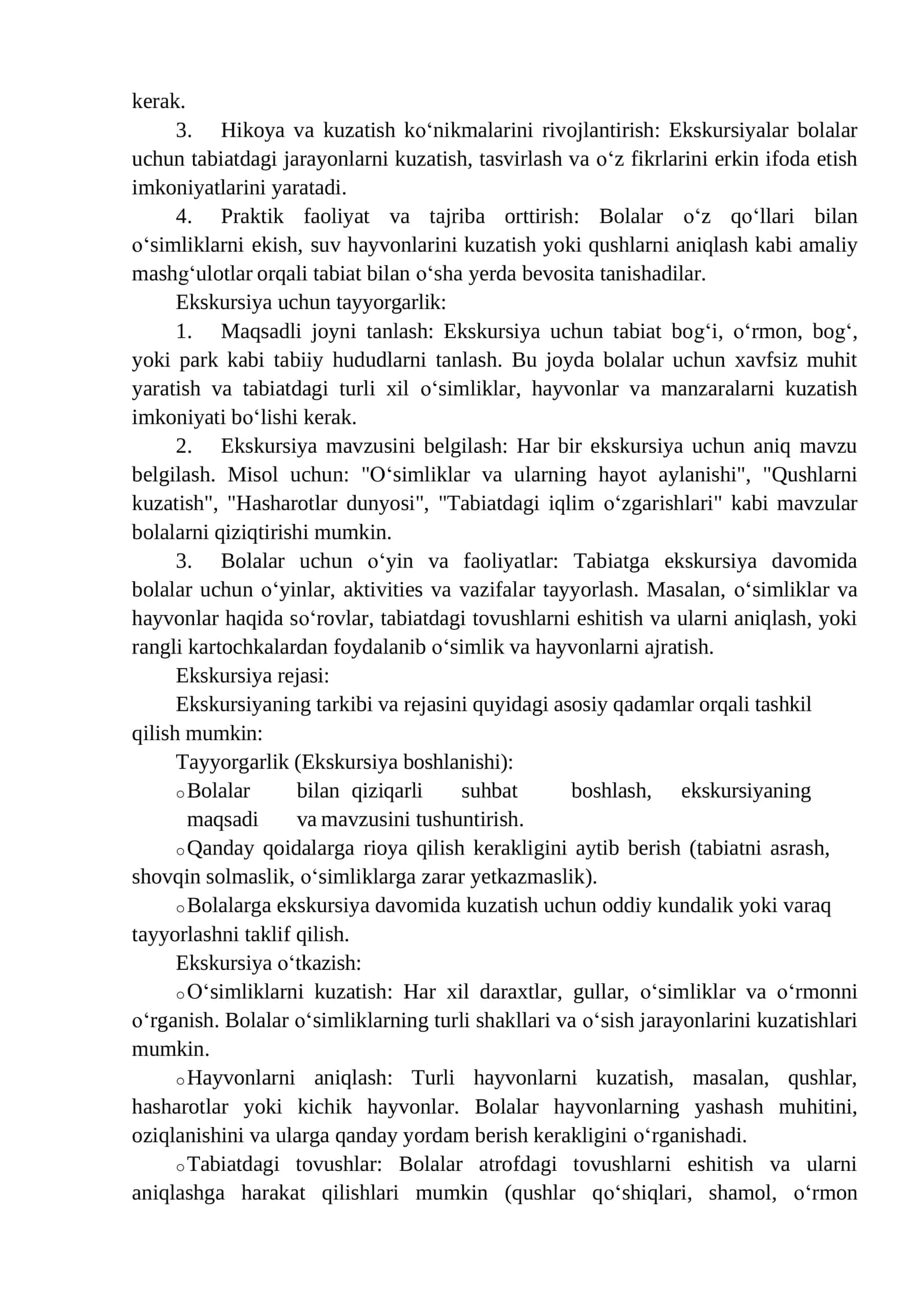 Bolalarni tabiat bilan tanishtirishda ekskursiya ish shakllaridan tashkil qilish 3