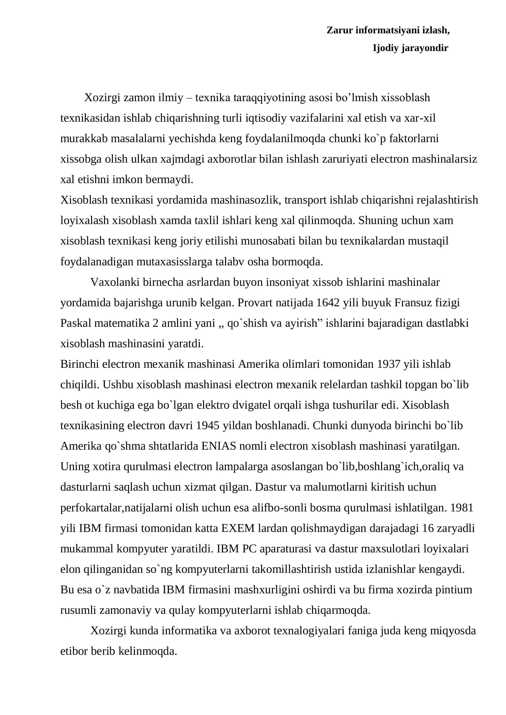 Kasb ta’limi (Informatika va IT) 3