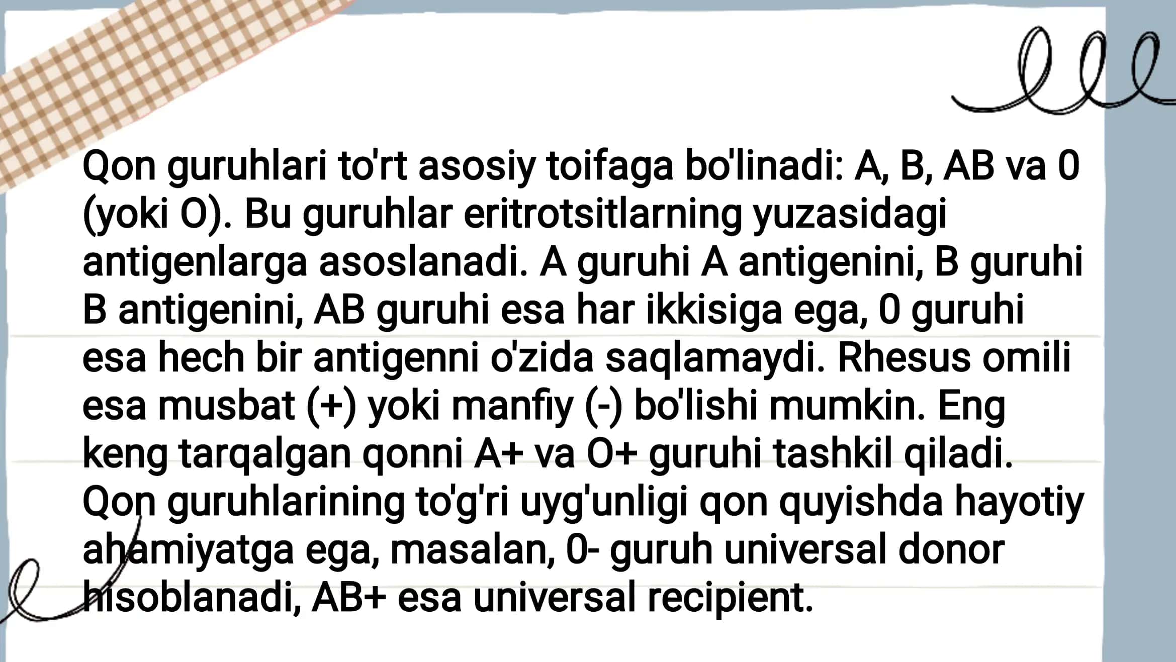 Qon guruhini aniqlash texnikasi 3
