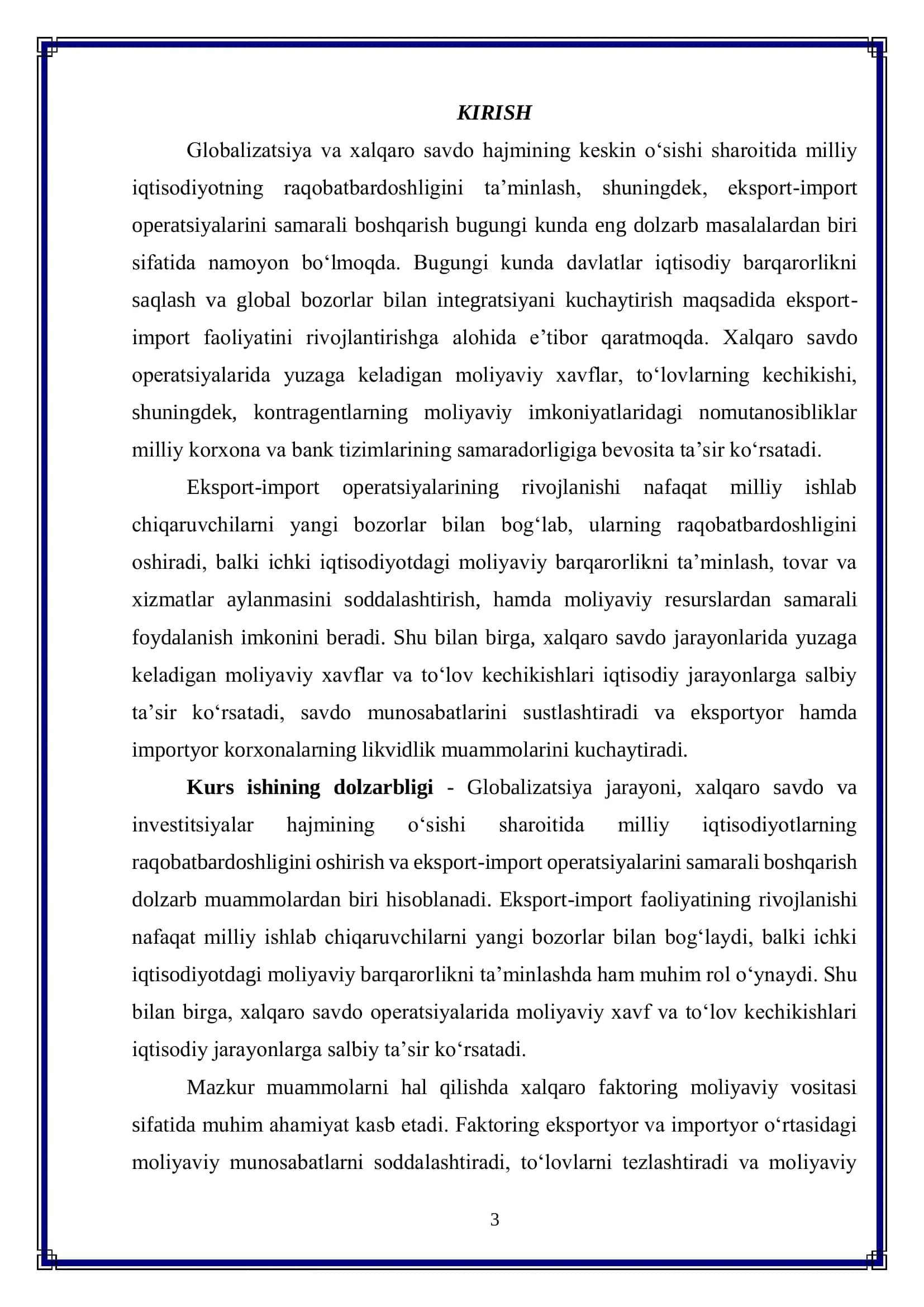 Eksport-import operatsiyalarini xalqaro faktoring asosida kreditlashni rivojlantirish 3