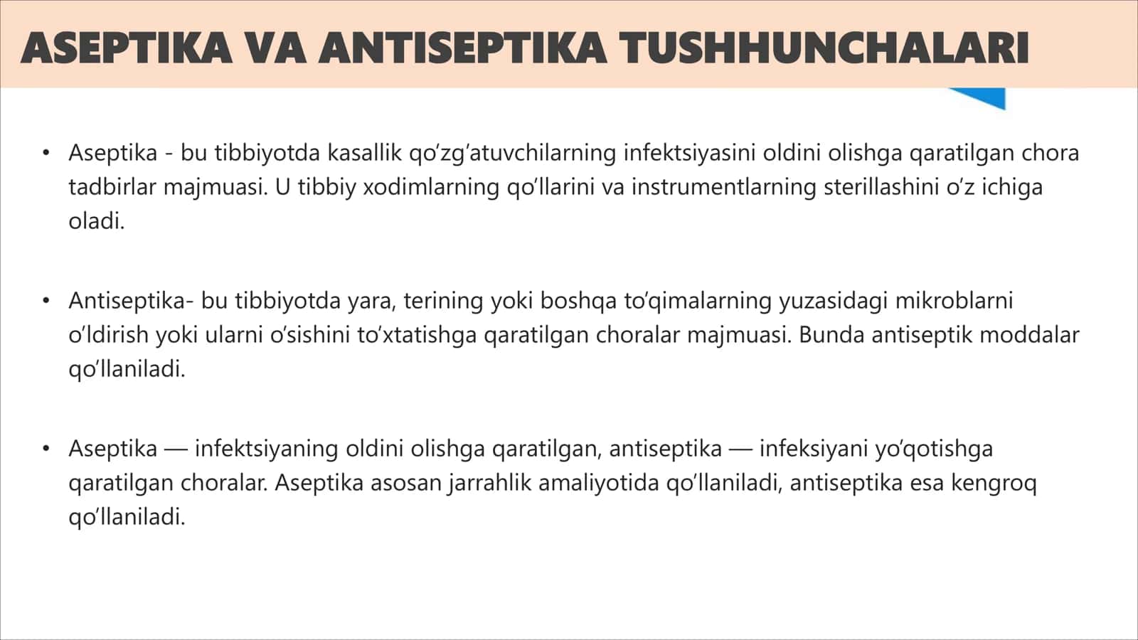 Terapevtik Stomatologiyada Aseptika va Antiseptika 3