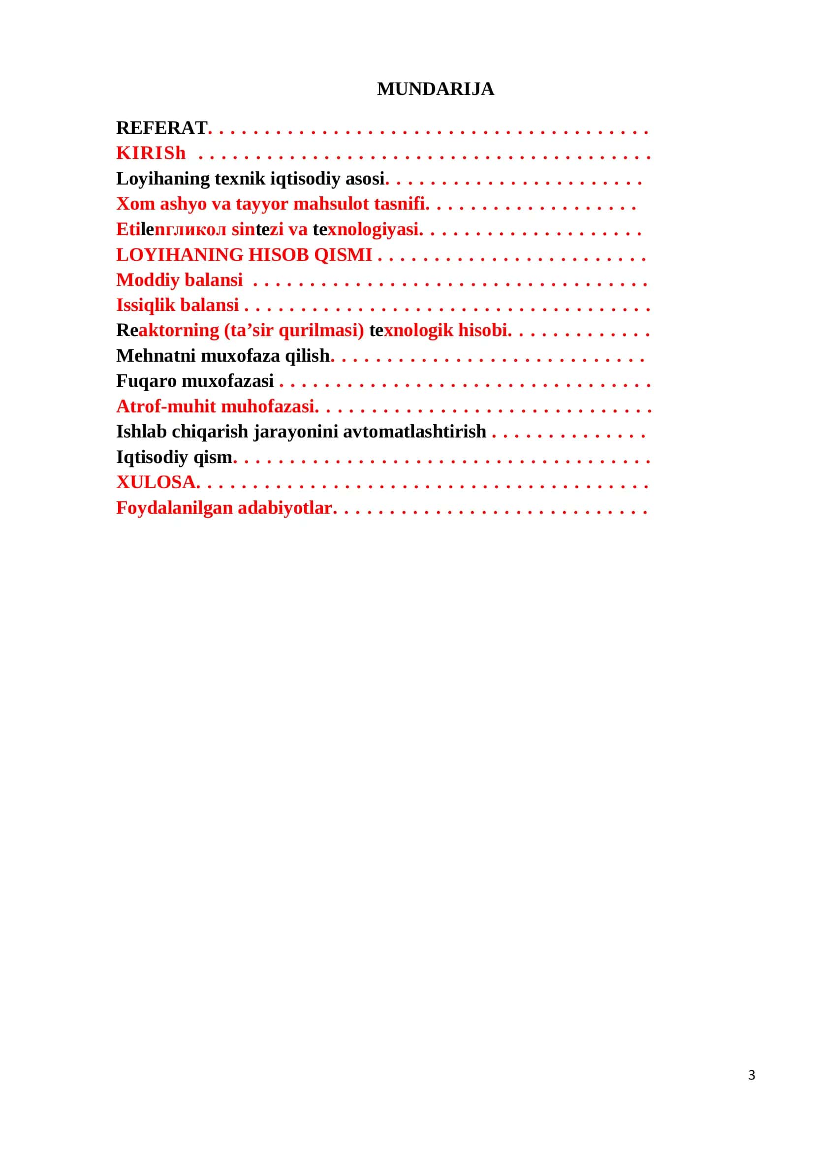 ETILENGLIKOL IShLAB ChIQARISh TEXNOLOGIYaSINI O’RGANISh 3