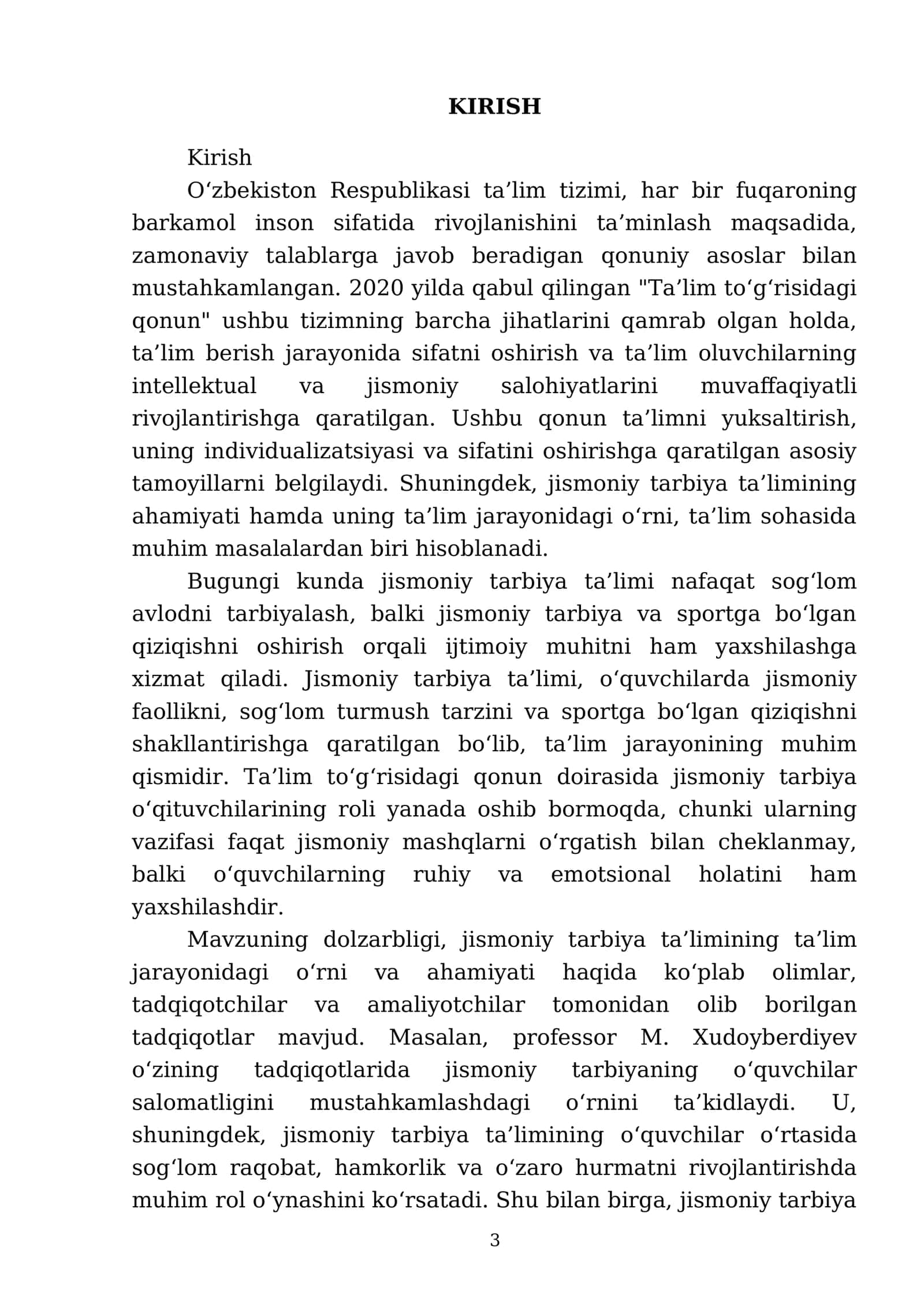 Talim toʻgʻrisidagi qonun va jismoniy tarbiya taʼlimi 3