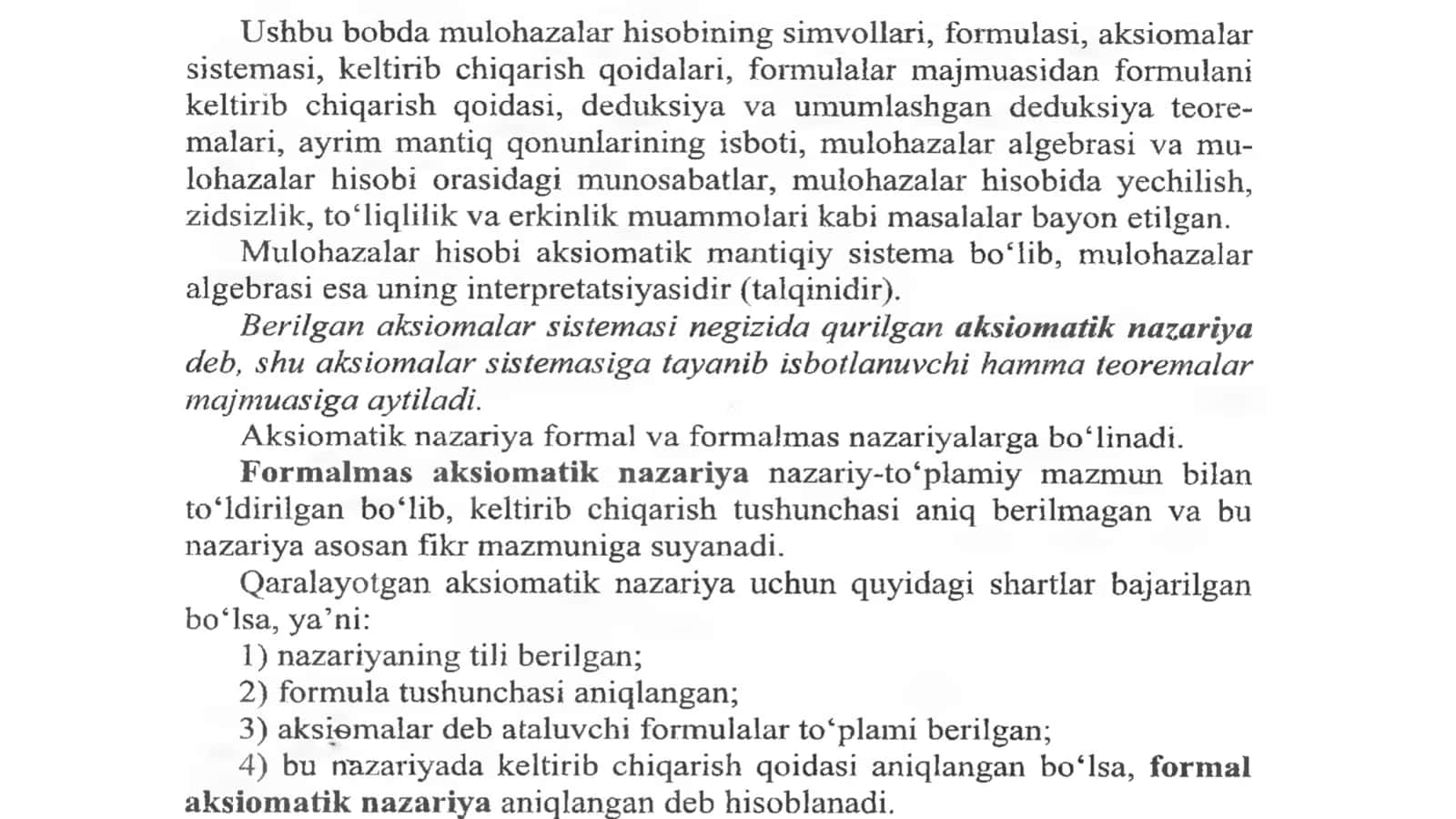 Mulohazalar hisobi. Keltirib chiqarish. Isbot tushunchasi. Teorema tushunchasi 3