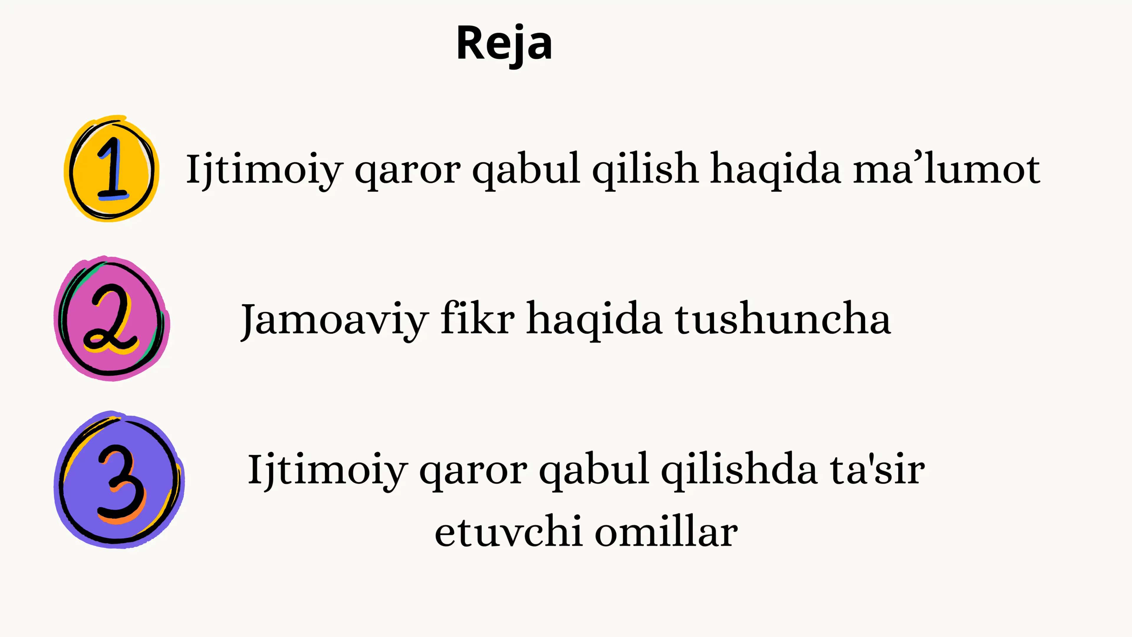 Ijtimoiy qaror qabul qilish fanidan 3
