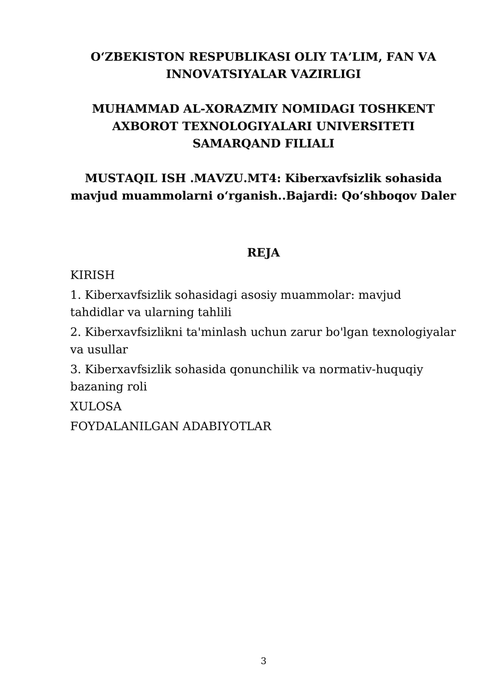 Kiberxavfsizlik sohasida mavjud muammolarni o‘rganish 3