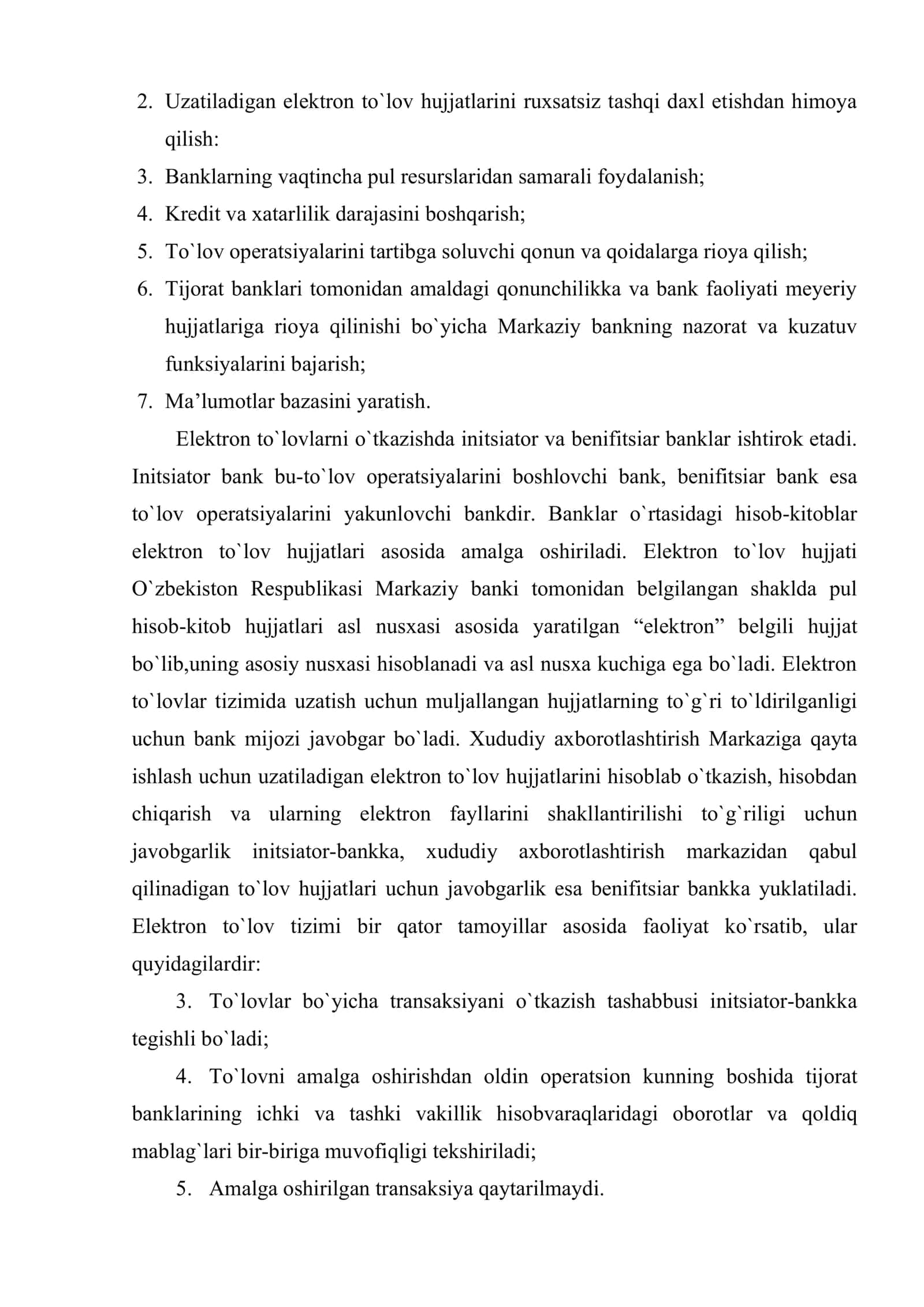 Elektron to`lov tizimi va uning banklararo hisob-kitoblarni tashkil etishdagi o`rni 3