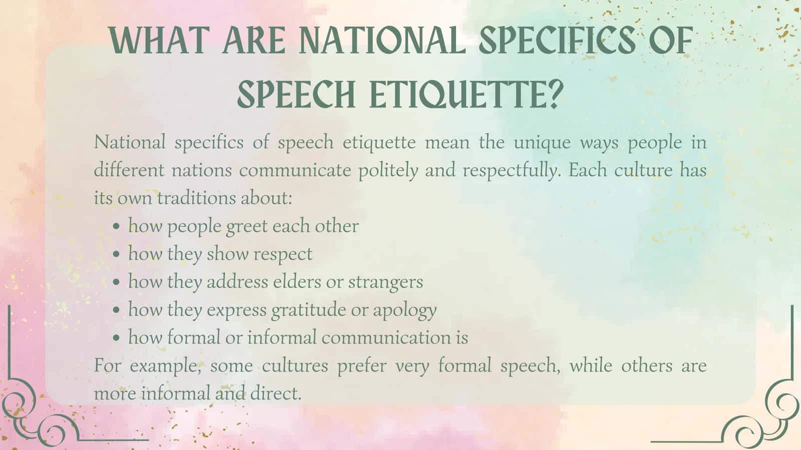 NATIONAL SPECIFICS OF SPEECH ETIQUETTE 3