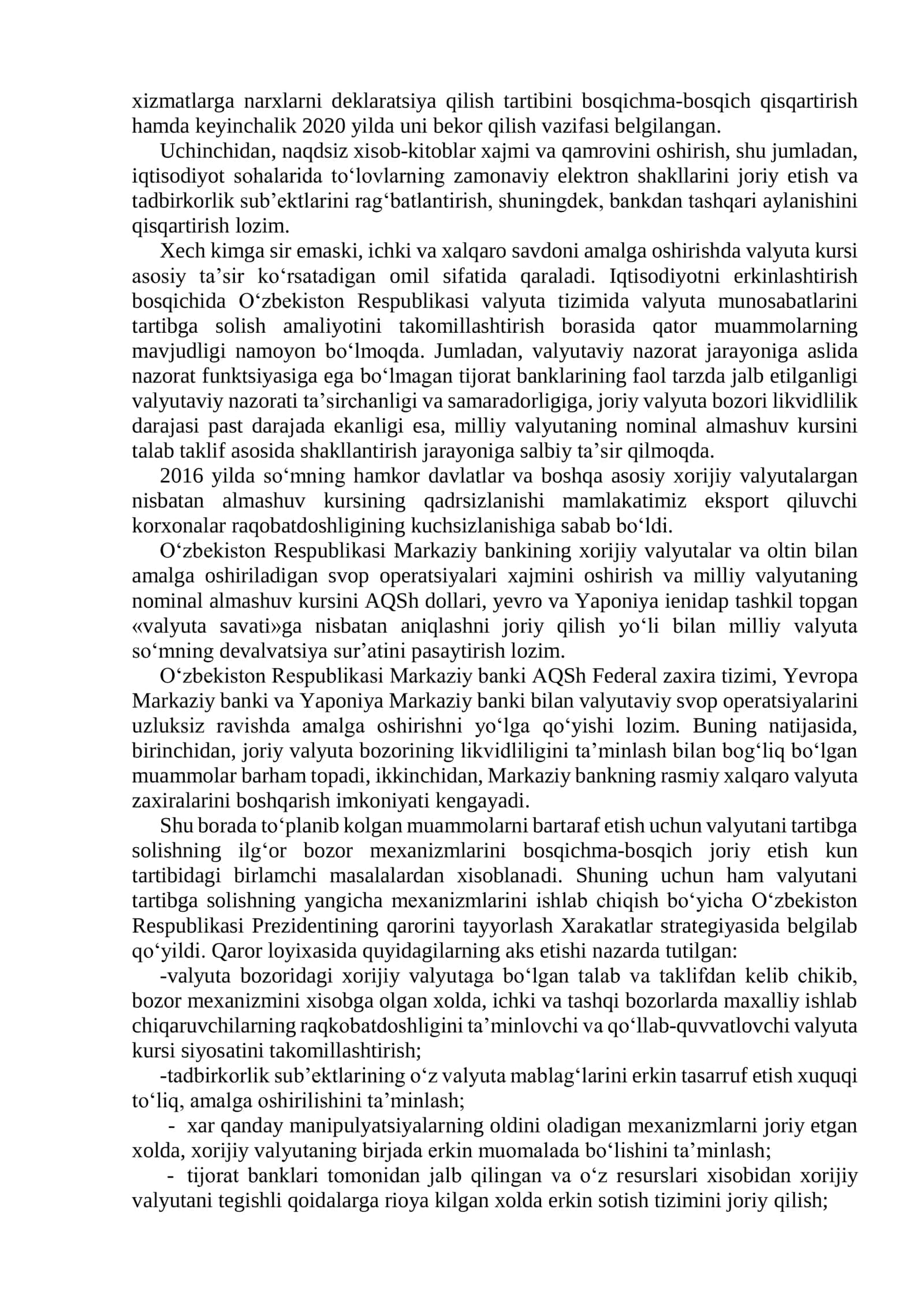 IQTISODIYOTNI RIVOJLANTIRISH VA LIBERALLASHTIRISHNING O‘ZIGA XOS XUSUSIYATLARI VA USTUVOR YO‘NALISHLARI 3