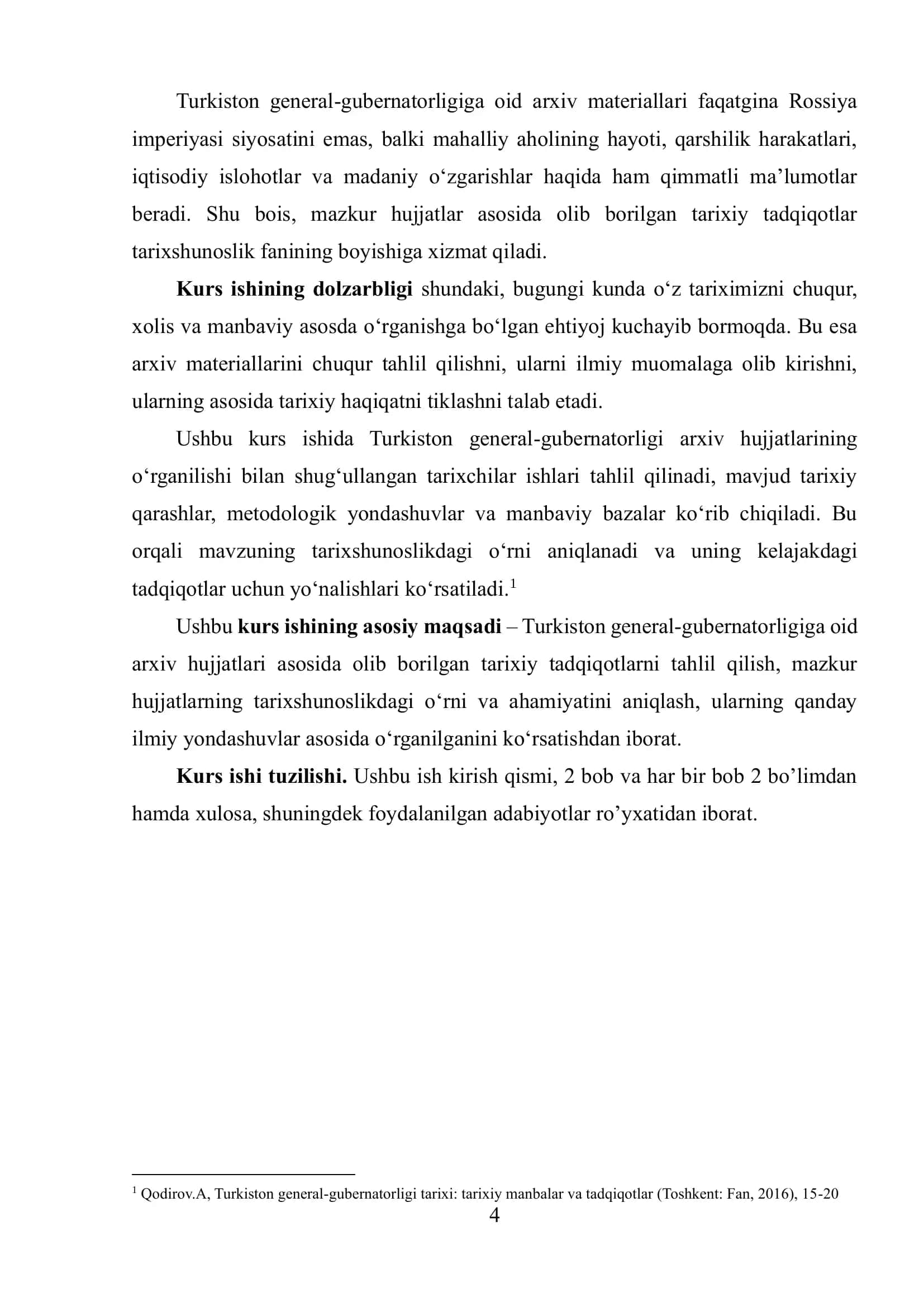 Turkiston general gubernatorligi arxiv hujjatlari tadqiqotlarida o‘rganilishi tarixshunosligi. 3