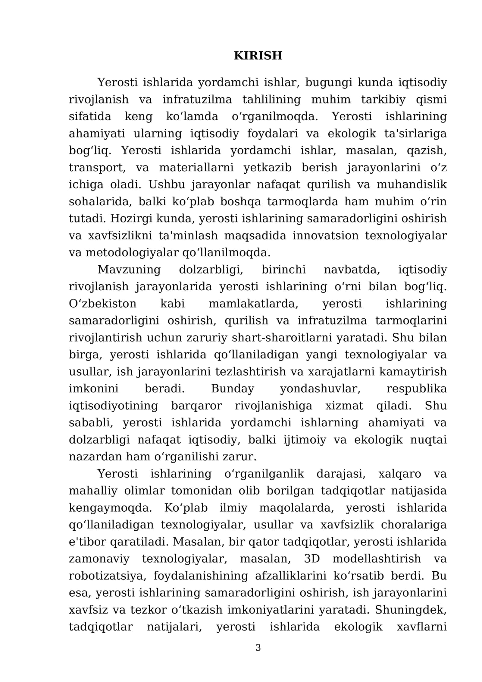 Yerosti ishlarida yordamchi ishlar 3