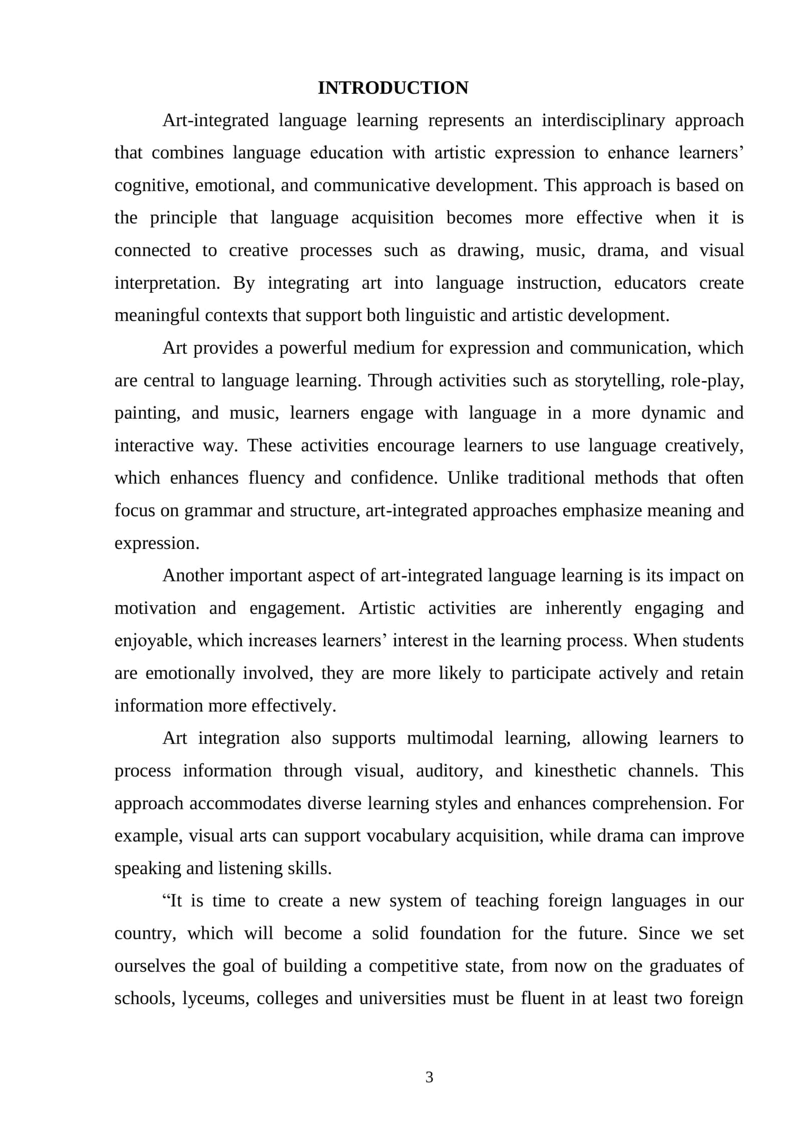 Course Paper on Art-Integrated Language Learning 3