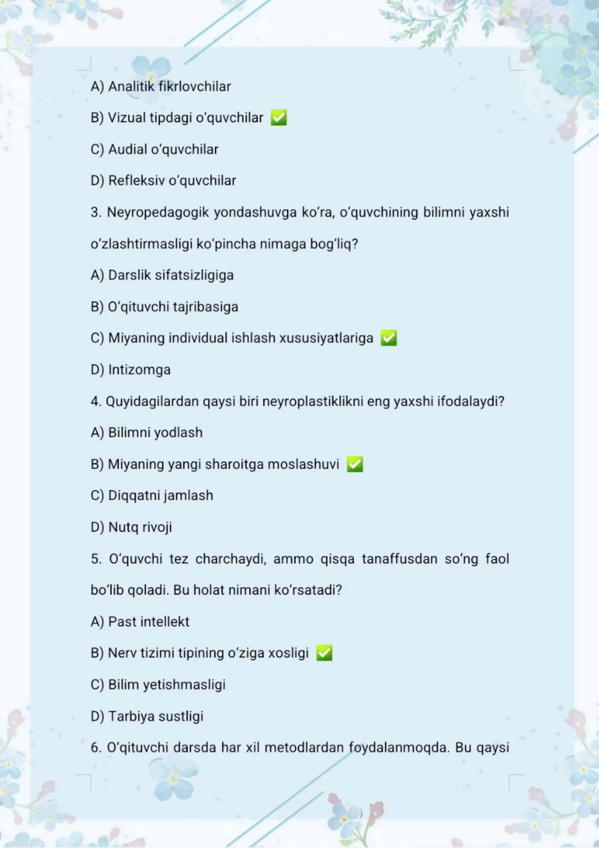O'quvchilarning neyropedagogik xususiyatlarini hisobga olish pedagogik muammo sifatida 3