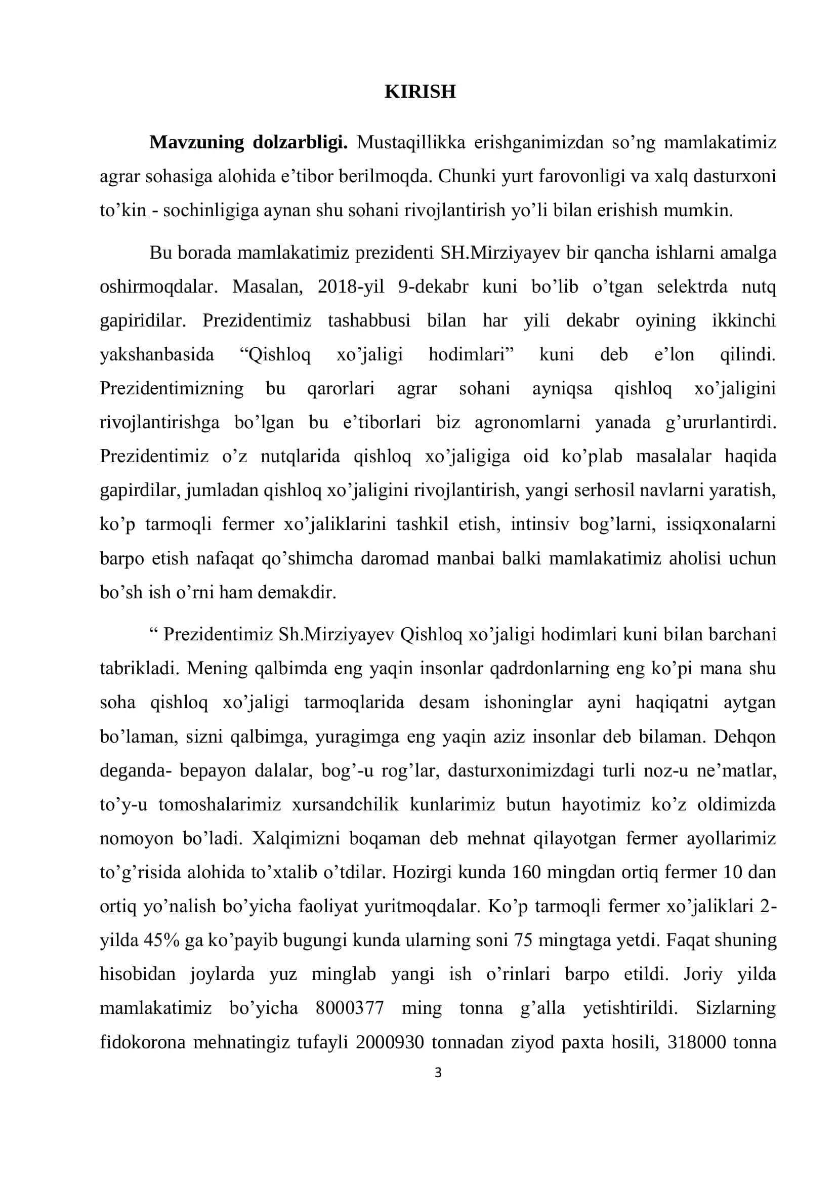 Tuproqshunoslik ta’lim yo’nalishi bakalavr talabasi 3