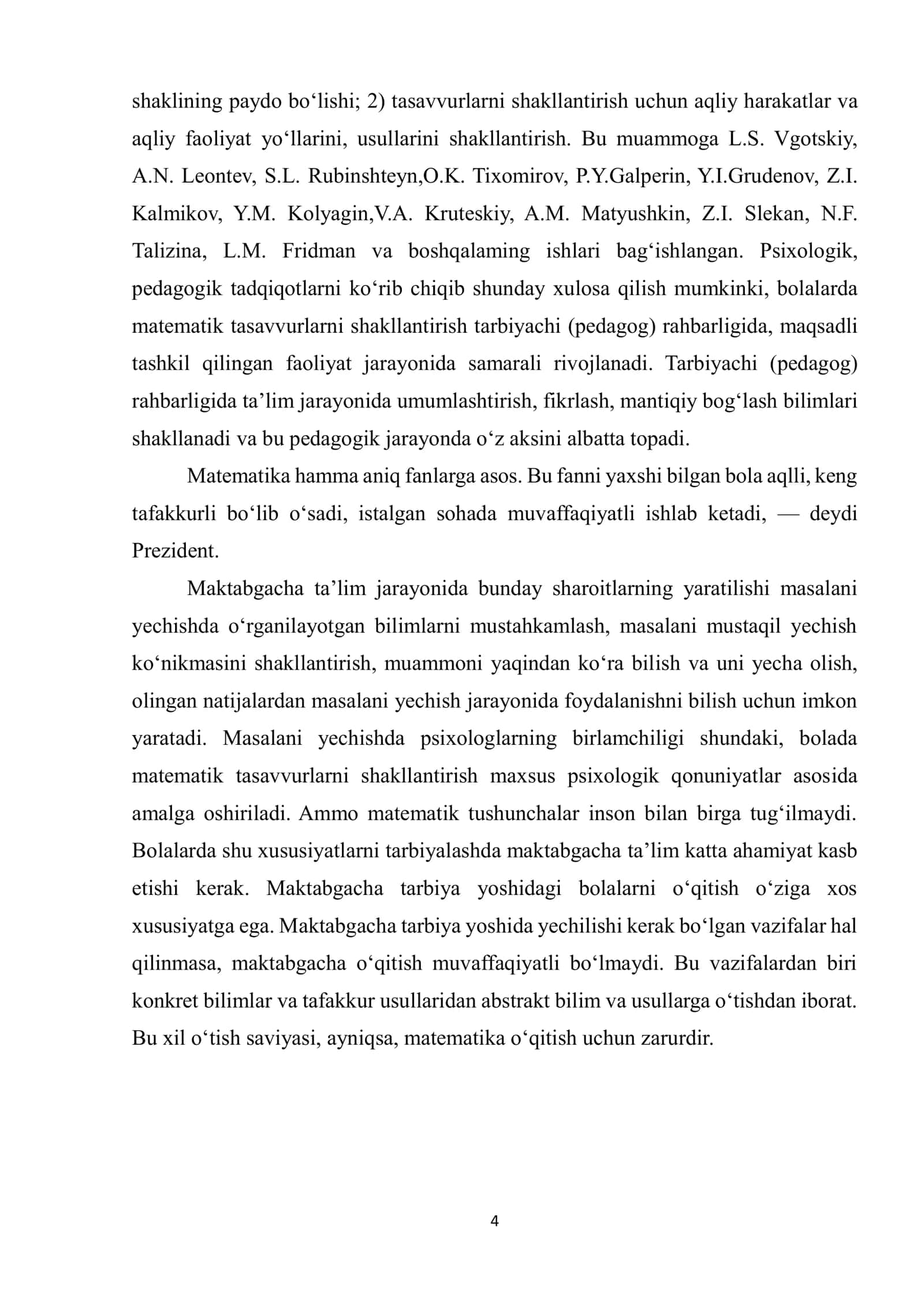 MAKTABGACHA TA’LIM TASHKILOTLARIDA SON-SANOQ VA MOQDORGA OID TASAVVURLARNI SHAKLLANTIRISH 3
