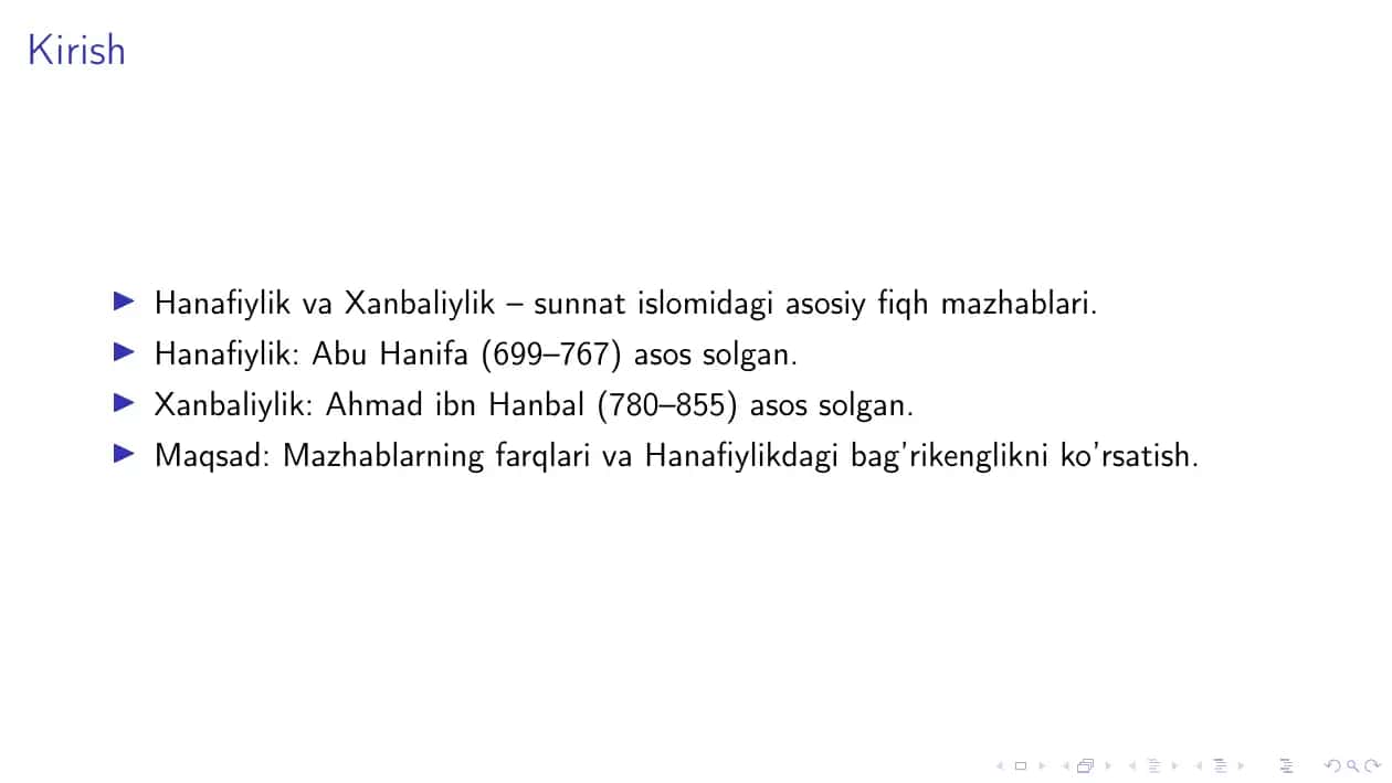 Hanafiylik va Xanbaliylik 3
