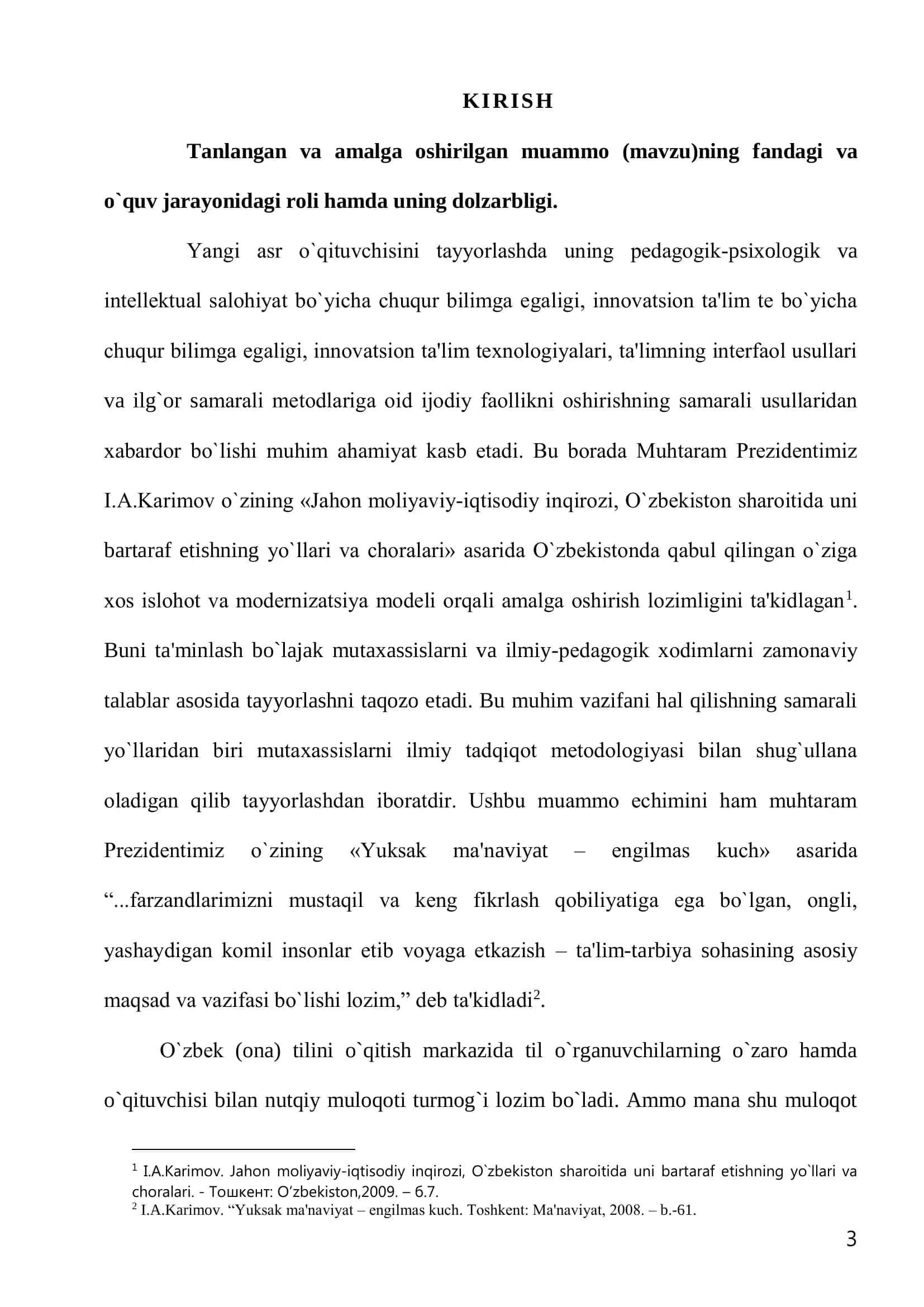 «Boshlang`ich ta'lim o`quvchilarini mustaqil fikrlashlarga o`rgatishning ilmiy-mеtodik asoslari (ona tili va o`qish fanlari misolida)» 3