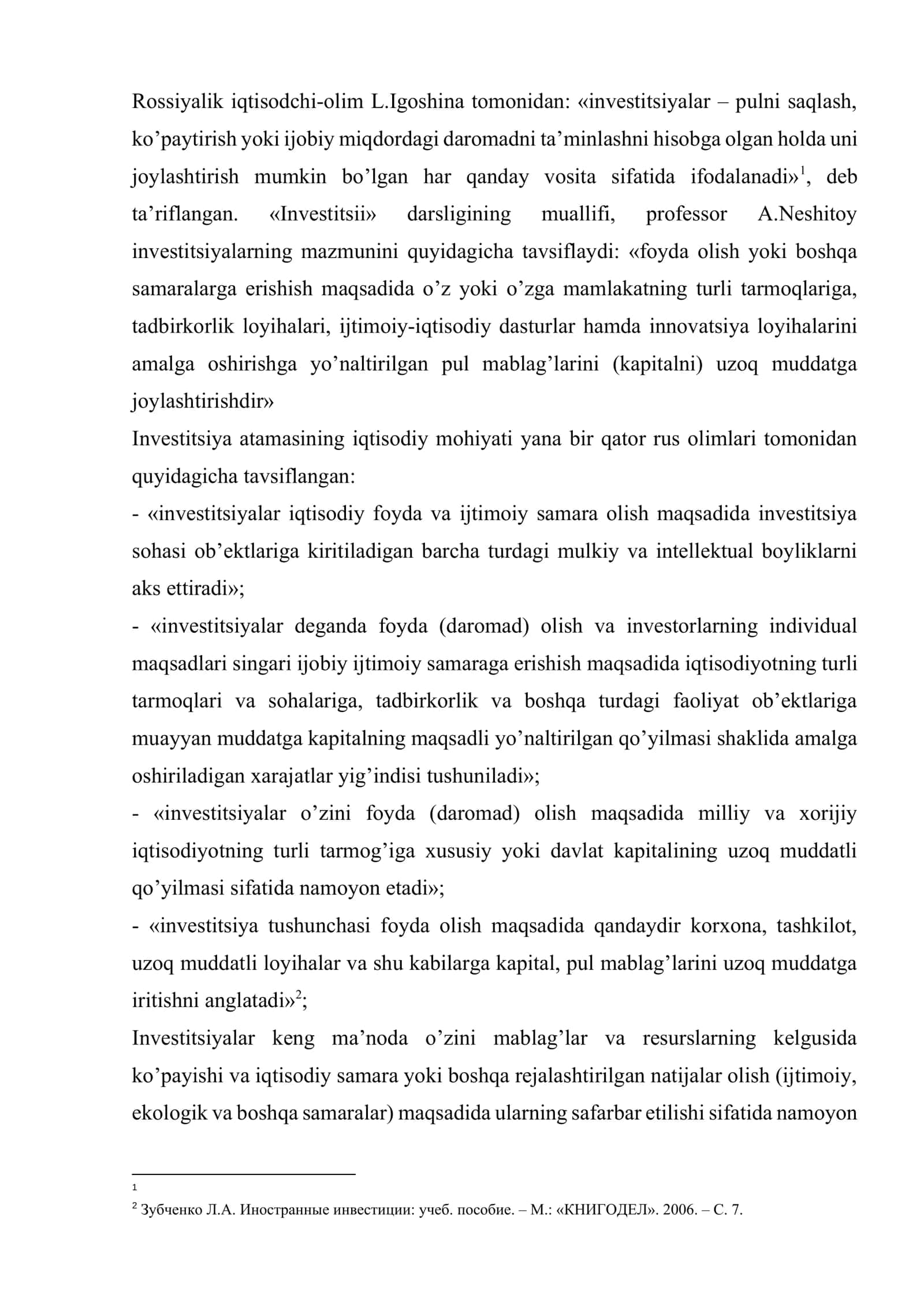 Investitsiyalarning iqtisodiy mohiyati va tasniflanishi 3