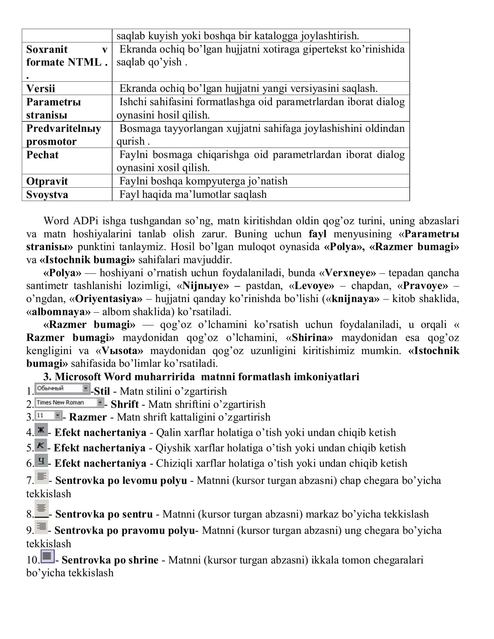Matnni qayta ishlash texnologiyasi va uning dasturiy vositalari 3