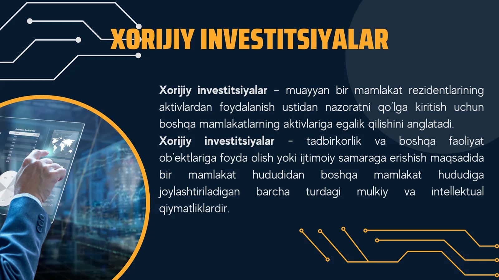 IQTISODIYOTNI RIVOJLANTIRISHDA XORIJIY INVESTITSIYALARNING ROLI 3