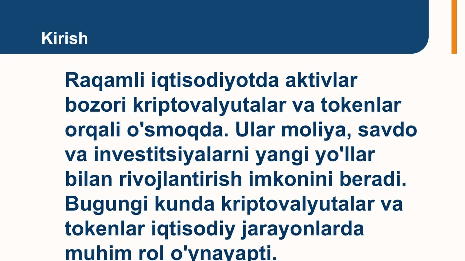 Raqamli iqtisodiyotda aktivlar bozori kriptovalyuta va tokenlar 3