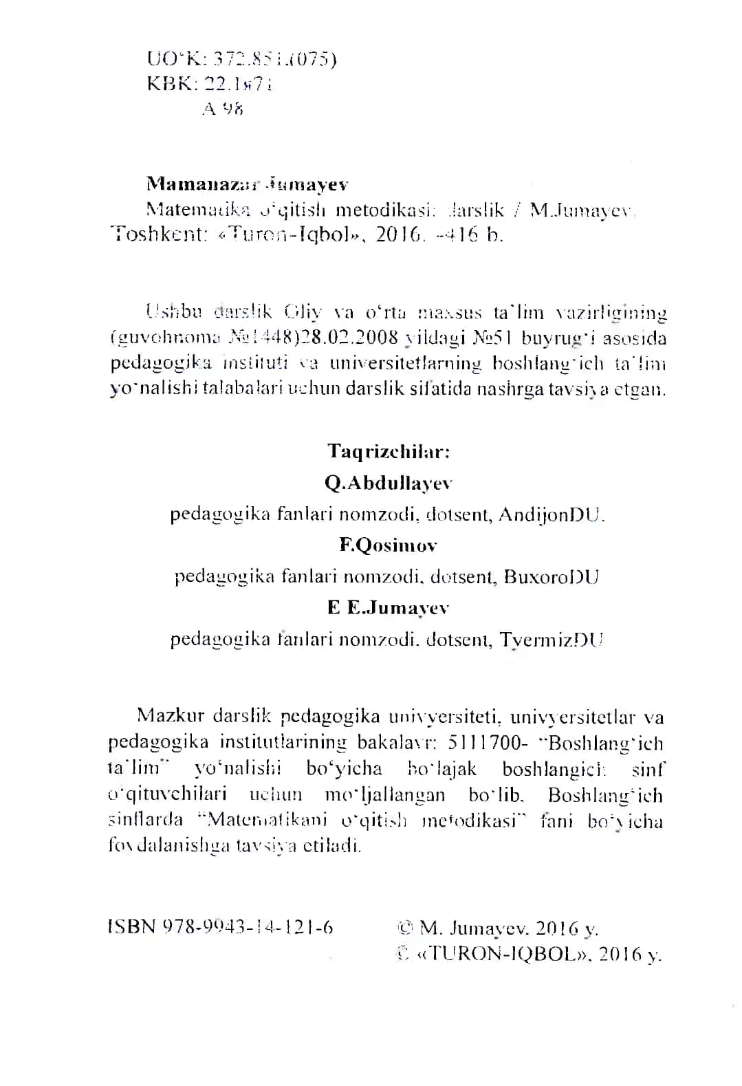 Matematika O‘qitish Metodikasi 3