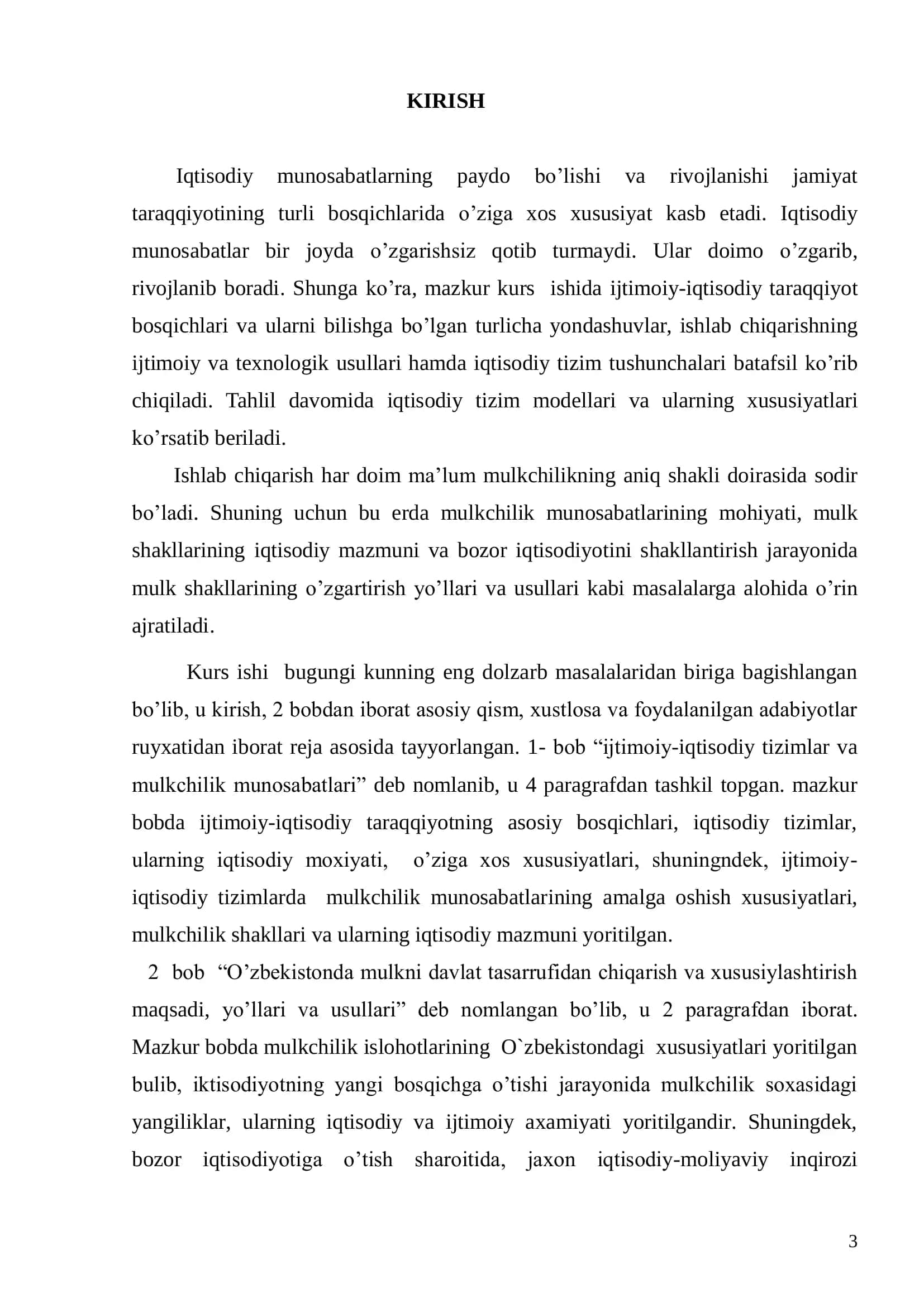 MULKChILIK MUNOSABATLARI JAMIYaT IQTISODIY TARAQQIYoTINING ASOSIY VOSITALARIDAN BIRI 3