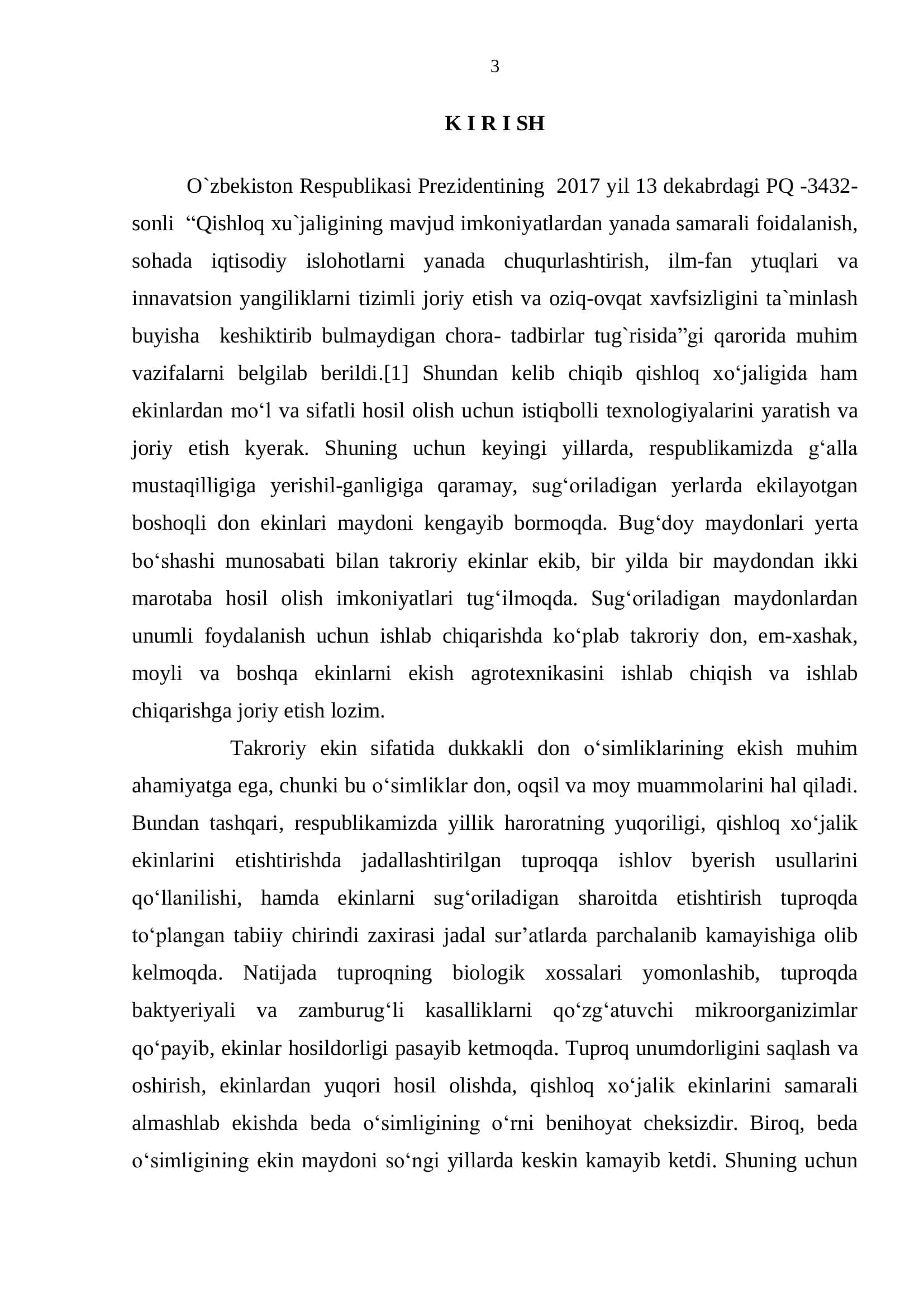 Takroriy ekin va ma’danli o‘g‘it me’yorlarining kuzgi bug‘doy hosildorligiga ta’siri 3