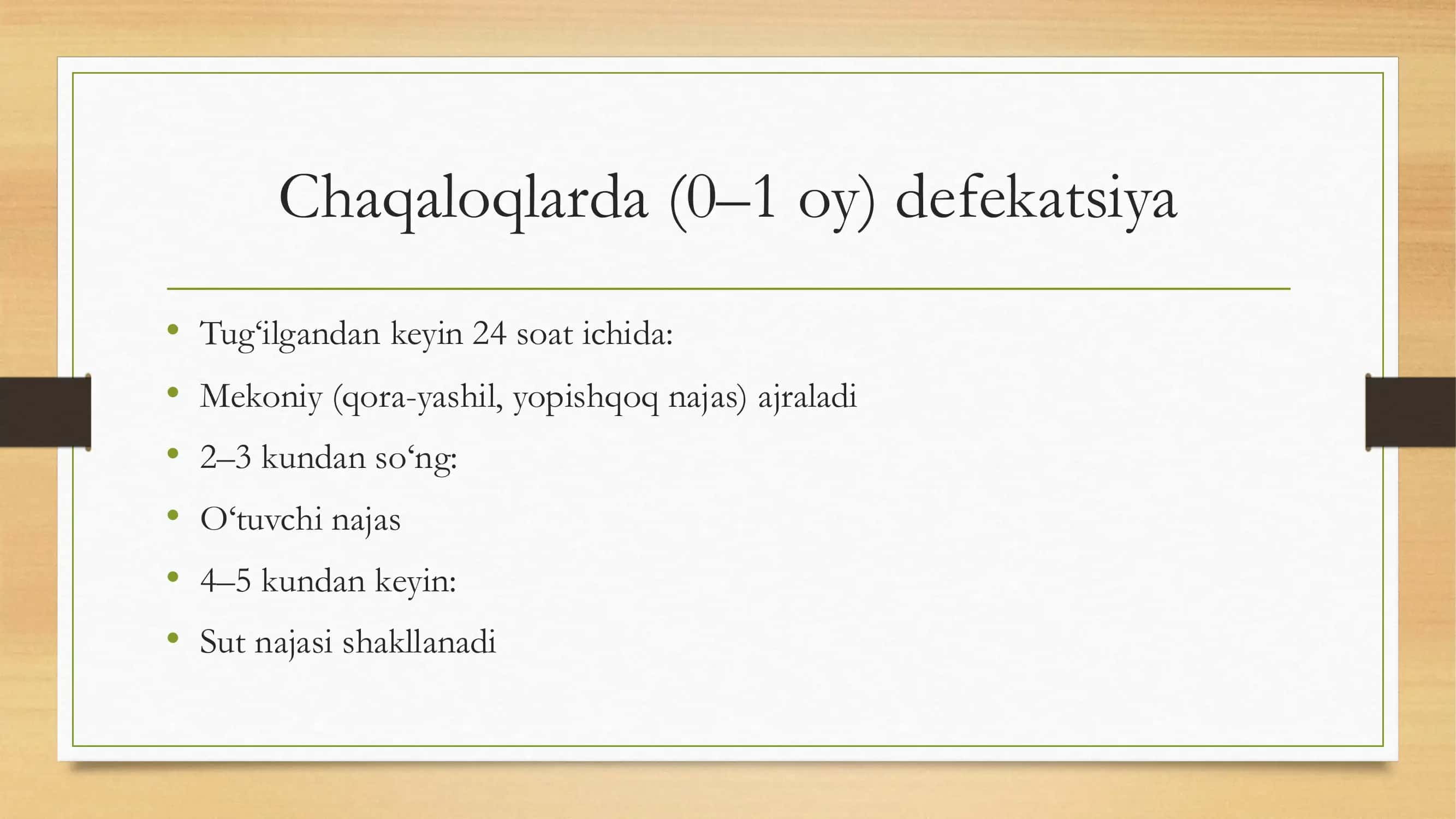 Chaqaloq va kichik yoshdagi bolalarda normal defekatsiya va diurez 3