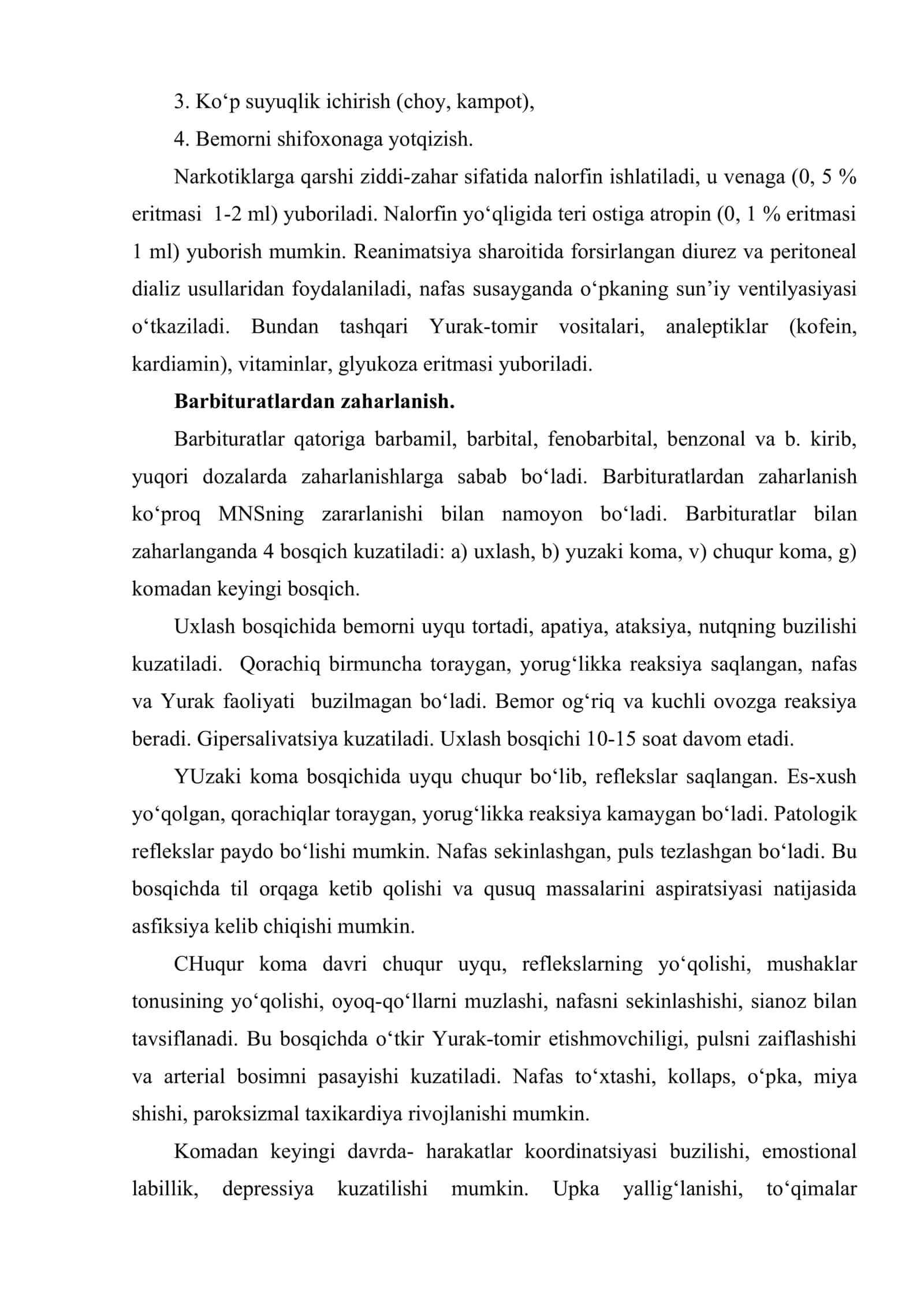 Zaharlanish va BTYO 3
