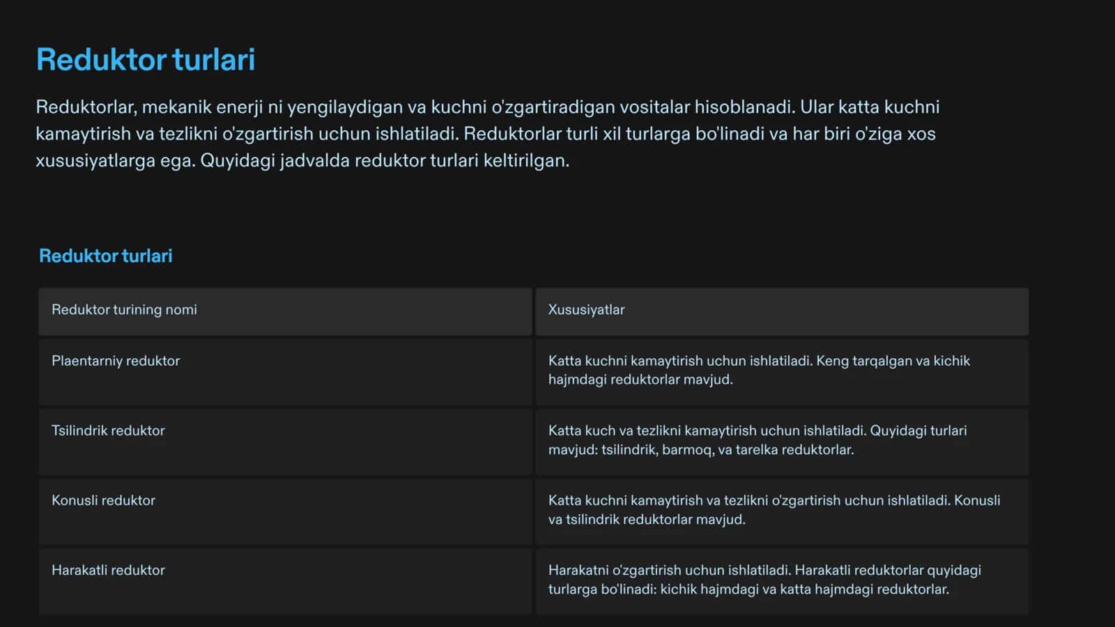 Reduktorlar 3