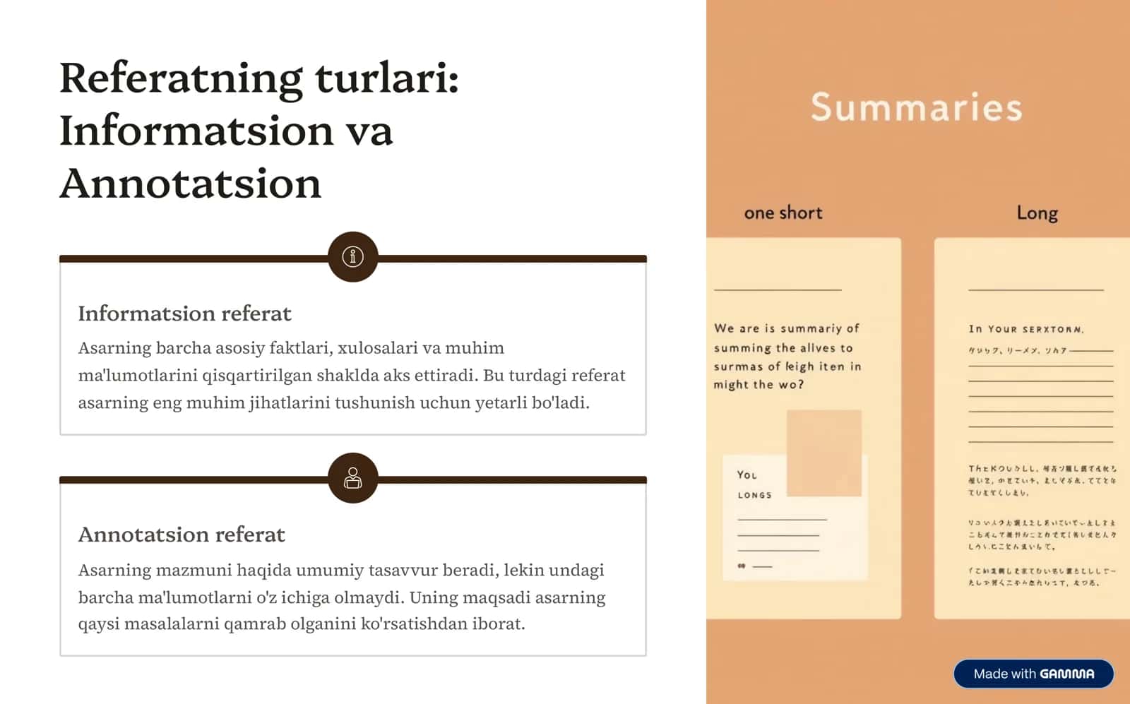 Referat: Asar yoki Qo'lyozma Mazmunining Qisqacha Tavsifi 3