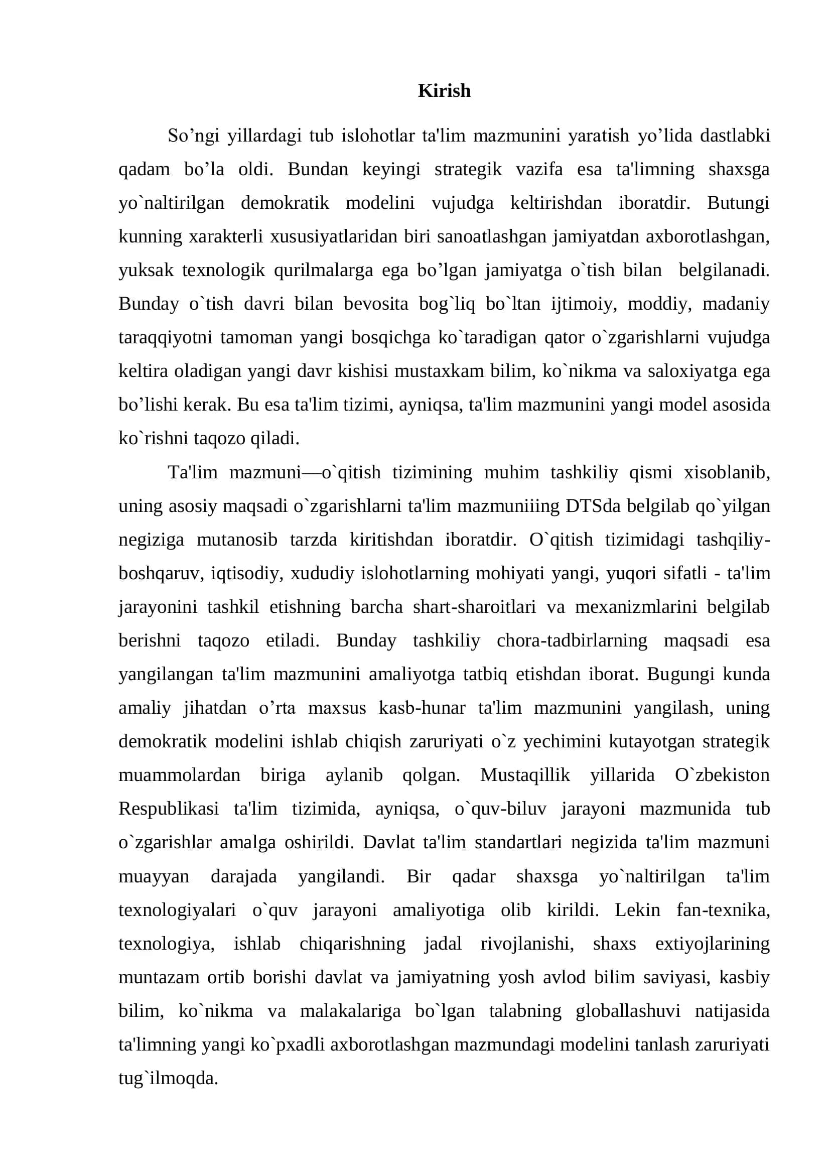 MAXSUS FANLARNI O’QITISH METODIKASI 3
