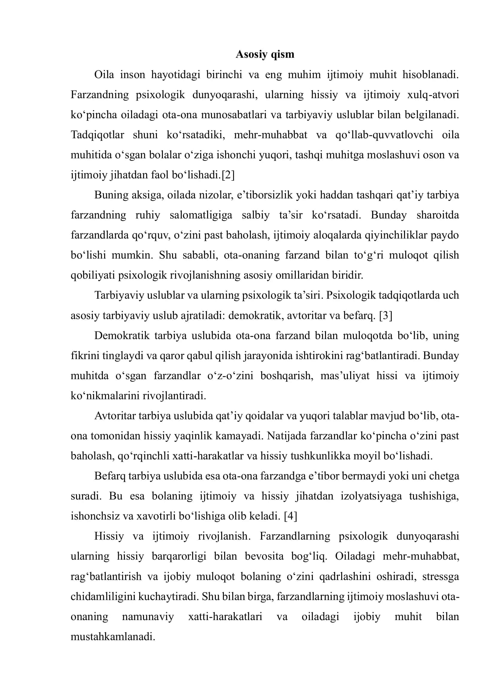 OILADA FARZANDLARINING PSIXOLOGIK DUNYO QARASHI 3