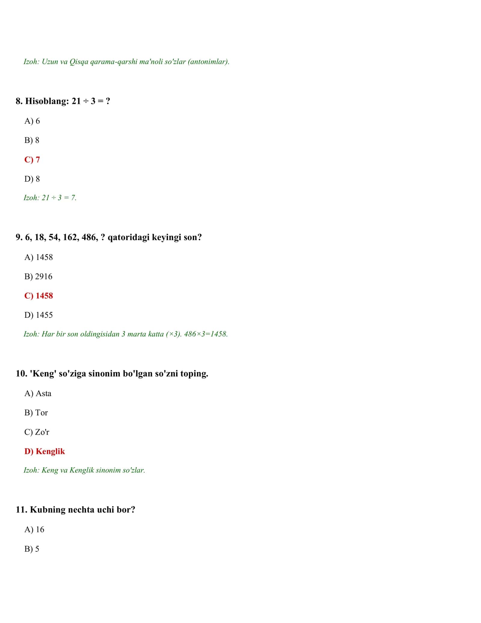 IQ TESTLARI (500 ta) 3