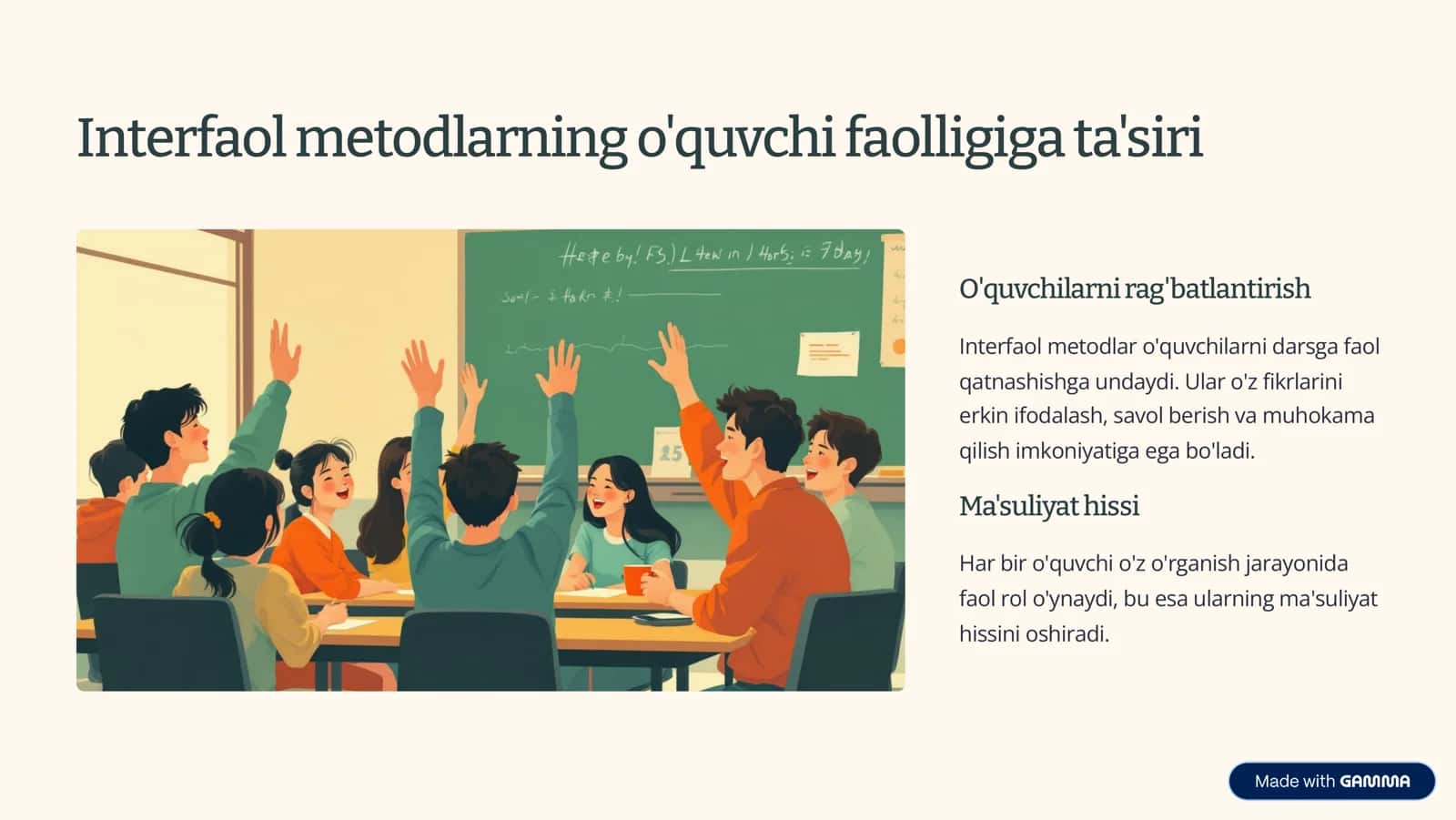 Taʼlim jarayonida interfaol metodlarning ahamiyati va zaruriyati 3