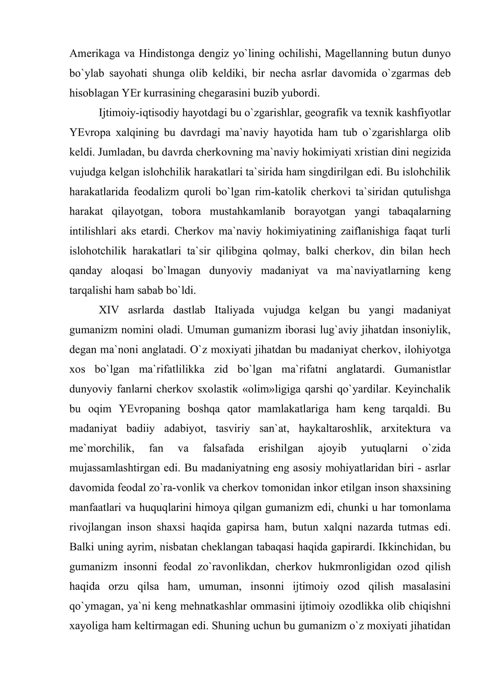 Uyg`onish davri XIV-XVI asrlar Yevropada ilmiy bilimlar rivojida уаngi davr 3