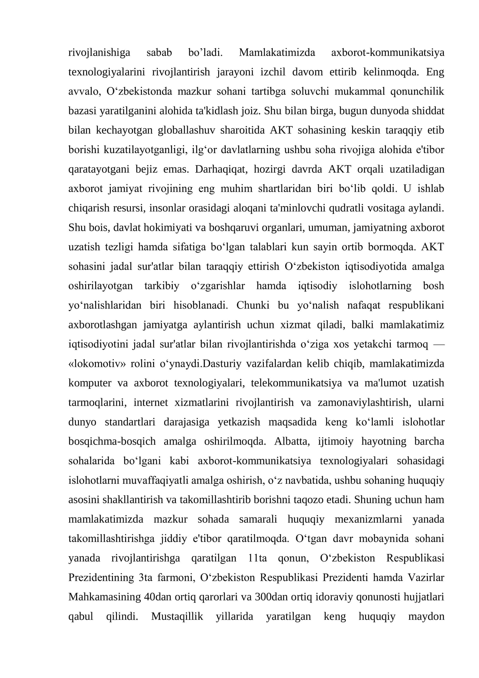 Ma’lumotlar bazasi texnologiyalari 3