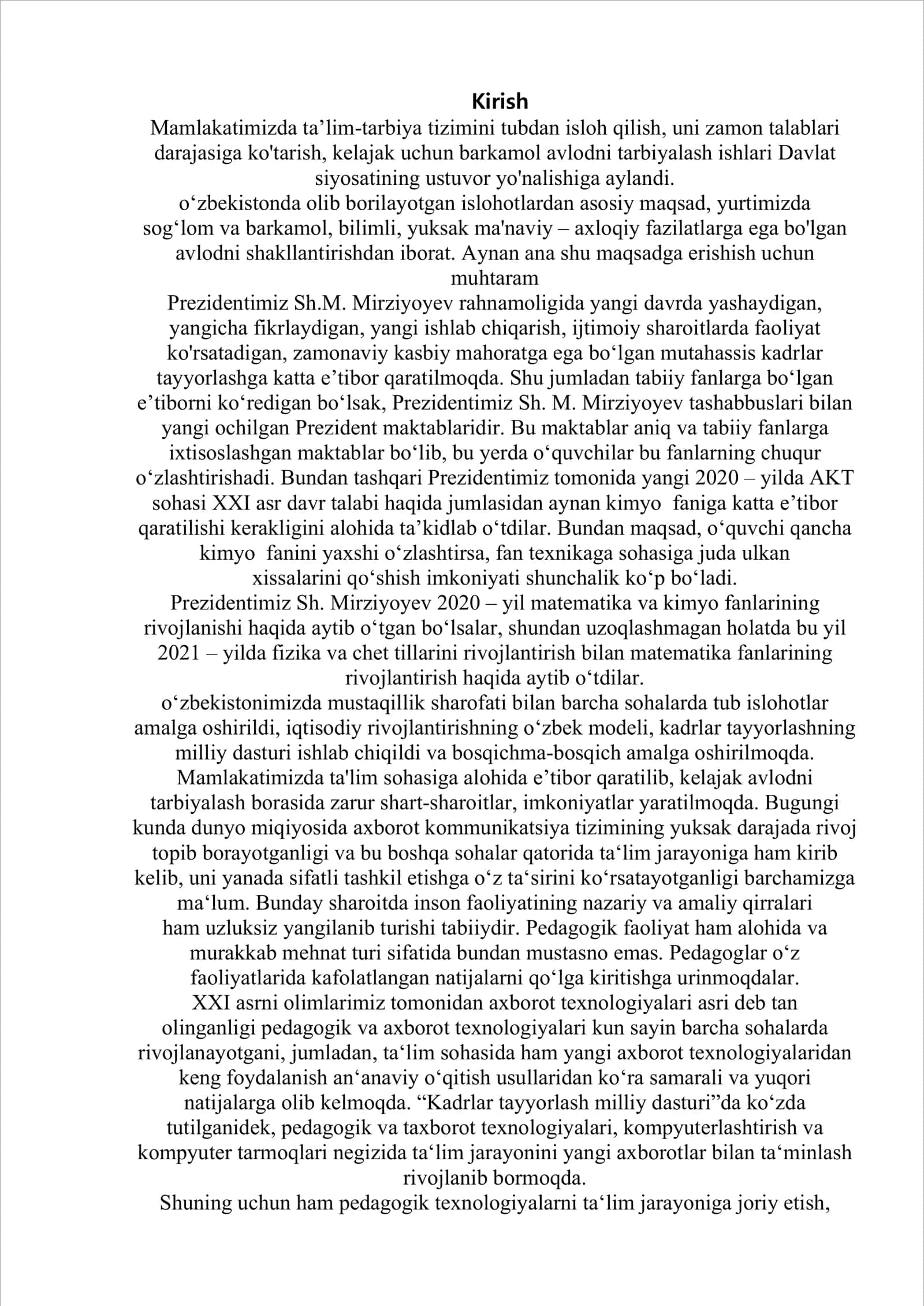 8-sinf Kimyo fanidan Xlor mavzusida bir soatlik ochiq dars ishlanma 3