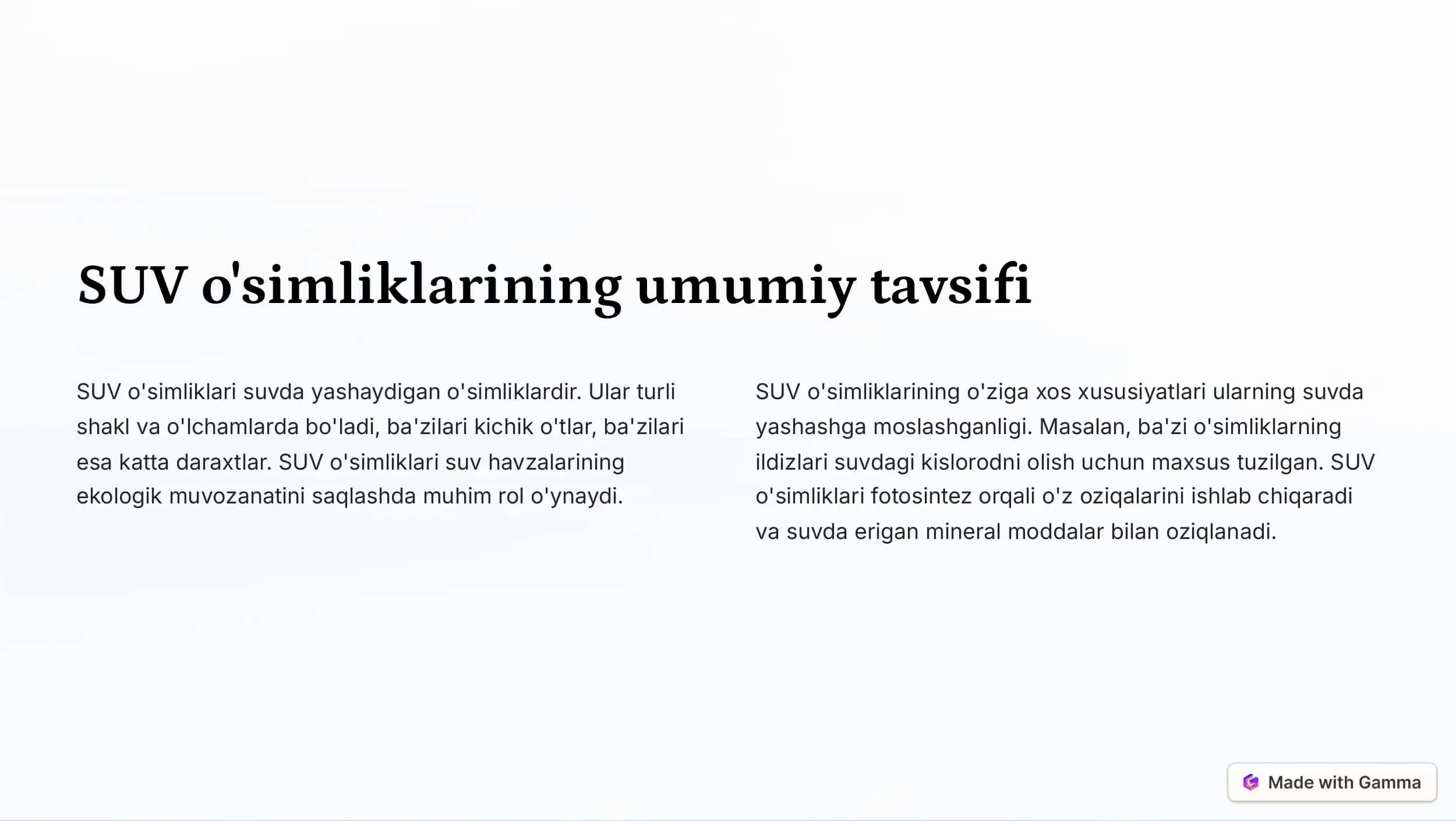 SUV o'simliklari 3